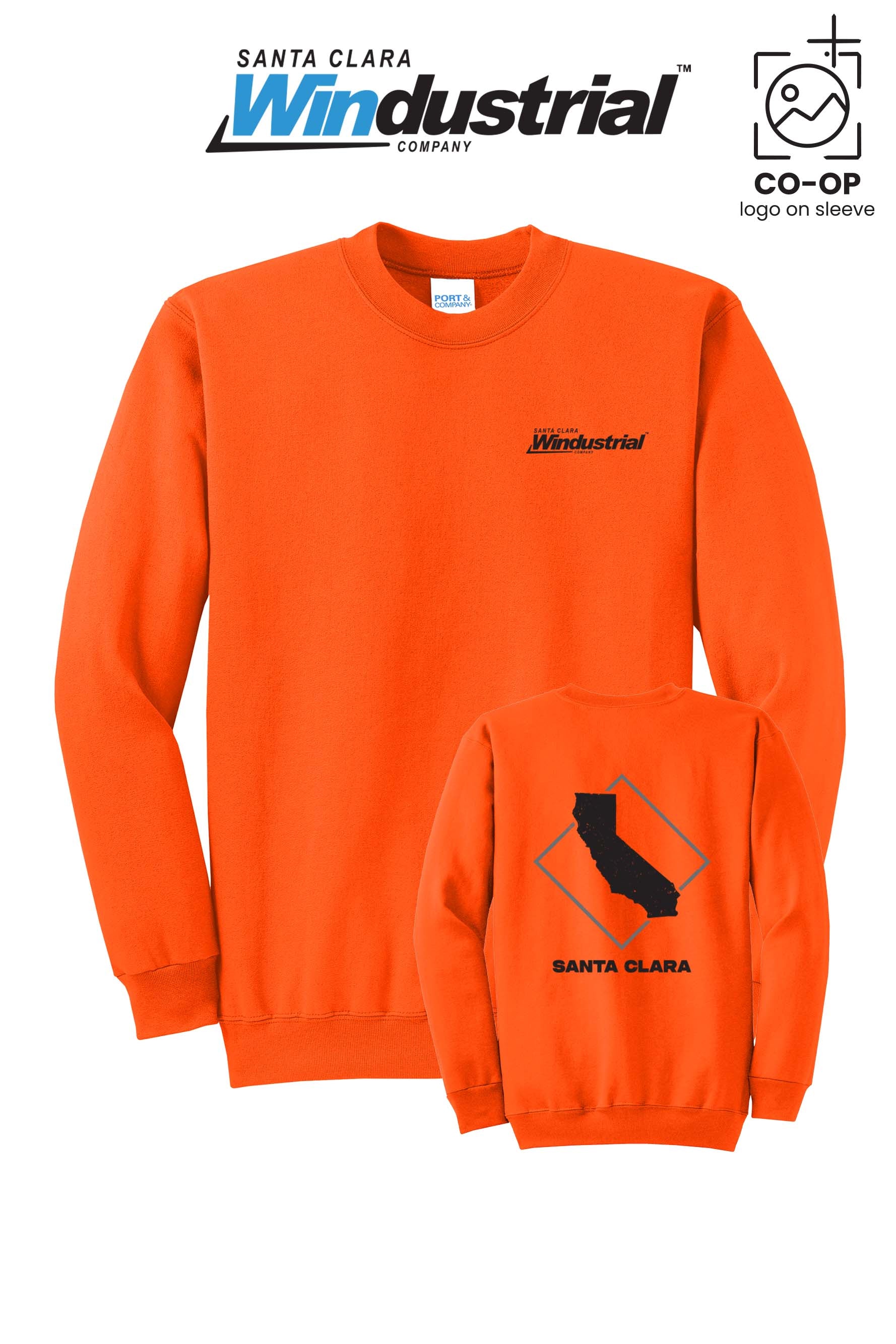 Port & Co™ Core Fleece Crewneck Sweatshirt - Santa Clara Windustrial