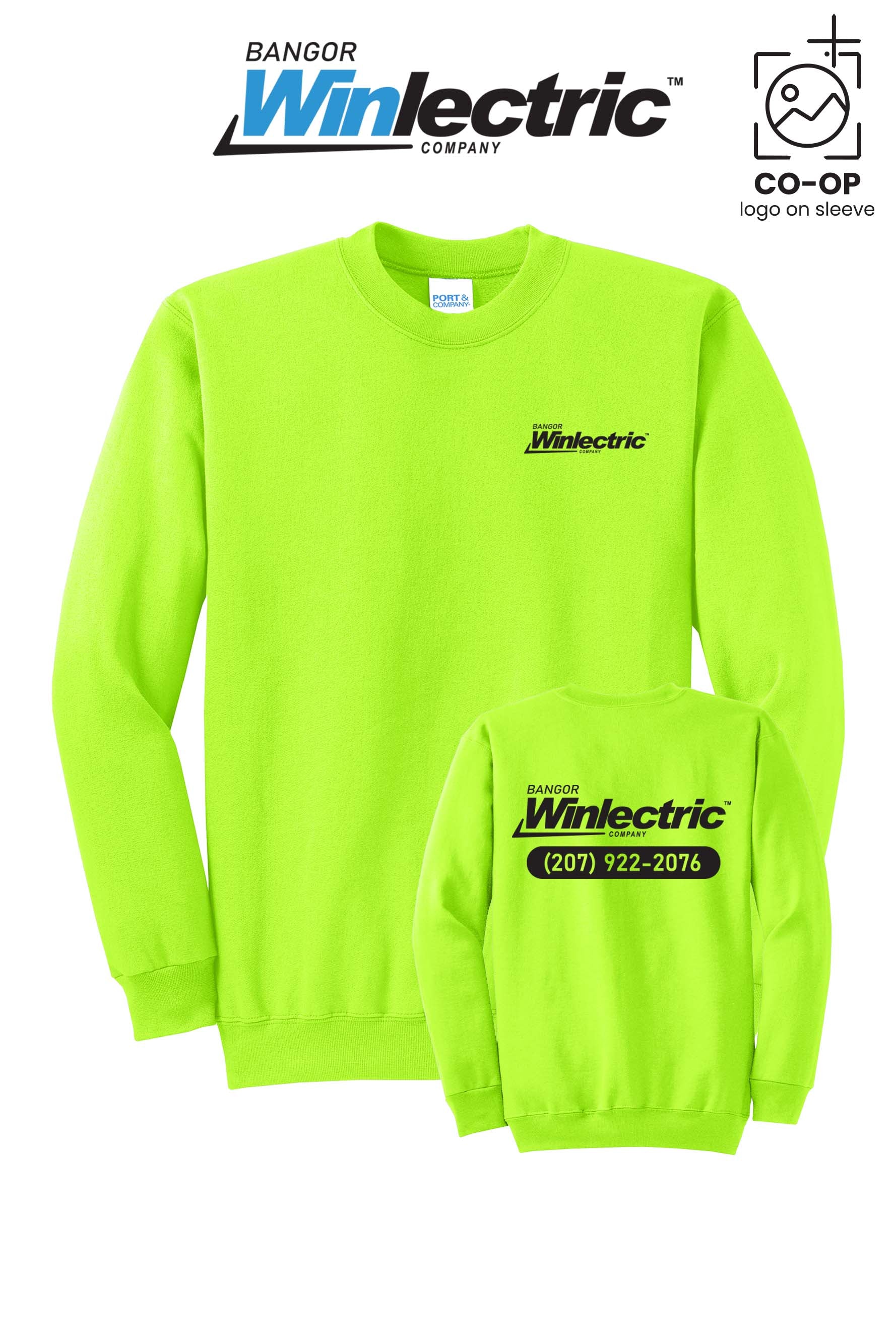 Port & Co™ Core Fleece Crewneck Sweatshirt - Winlectric Bangor