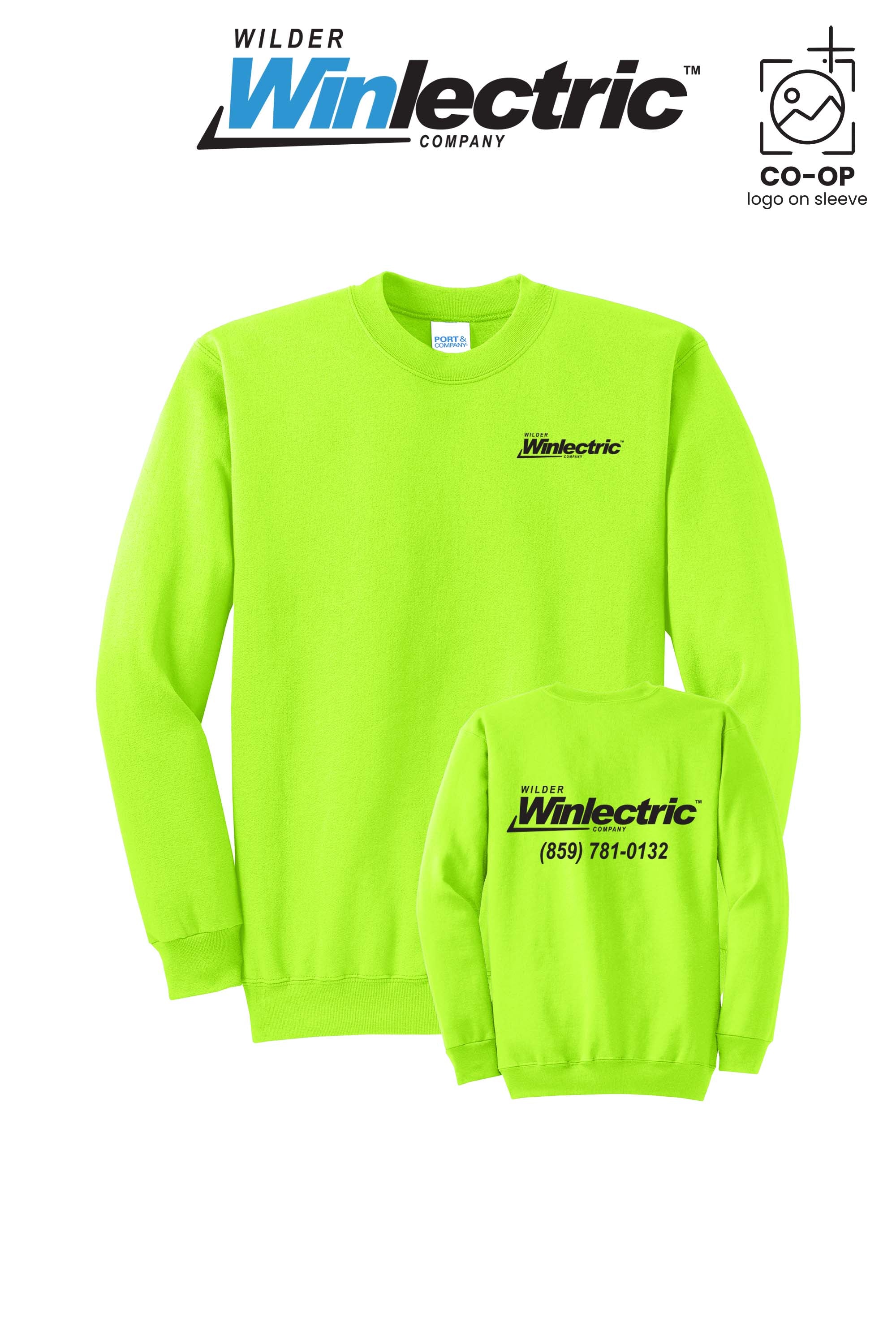 Port & Co™ Core Fleece Crewneck Sweatshirt - Wilder Winlectric