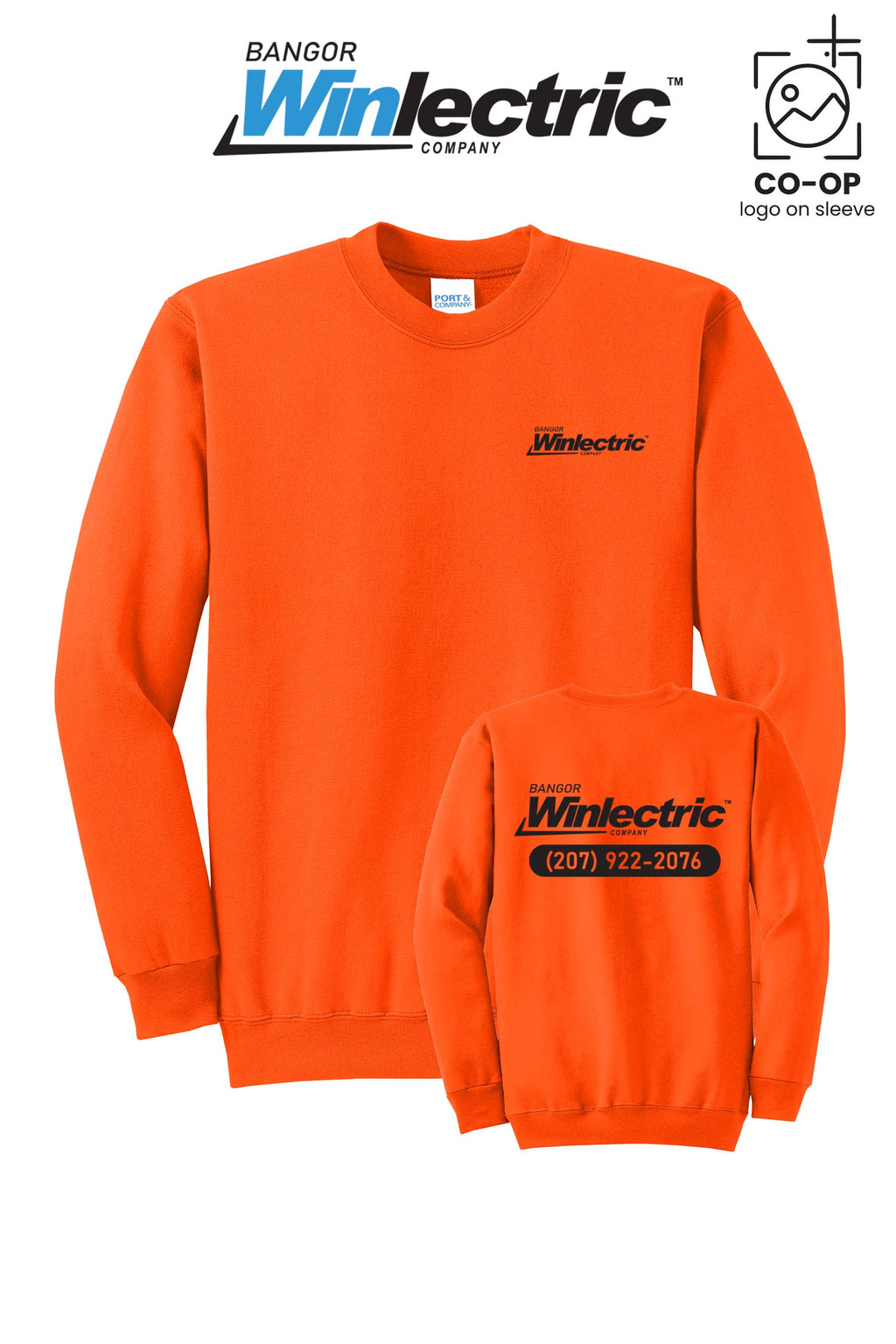 Port & Co™ Core Fleece Crewneck Sweatshirt - Winlectric Bangor