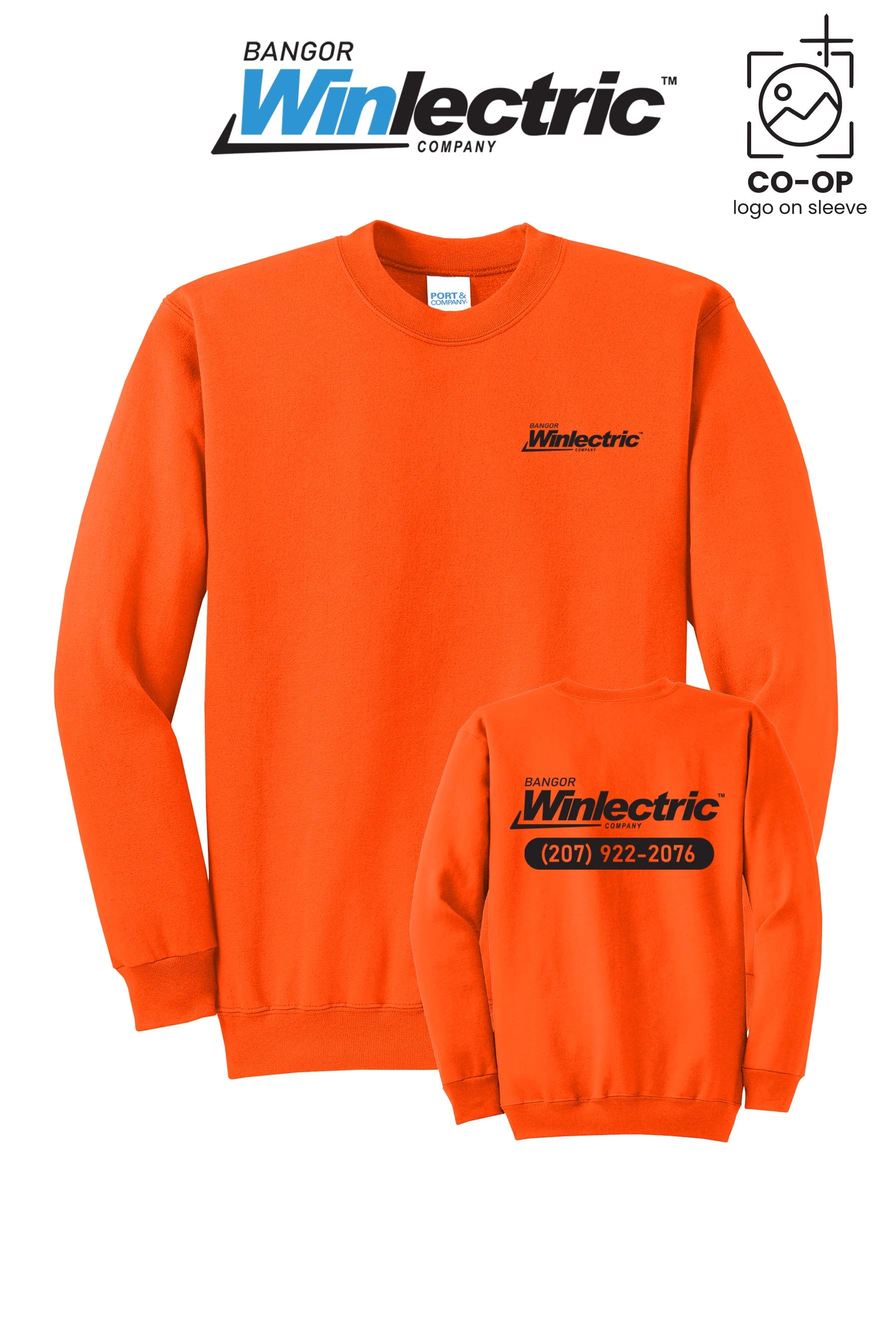 Port & Co™ Core Fleece Crewneck Sweatshirt - Winlectric Bangor