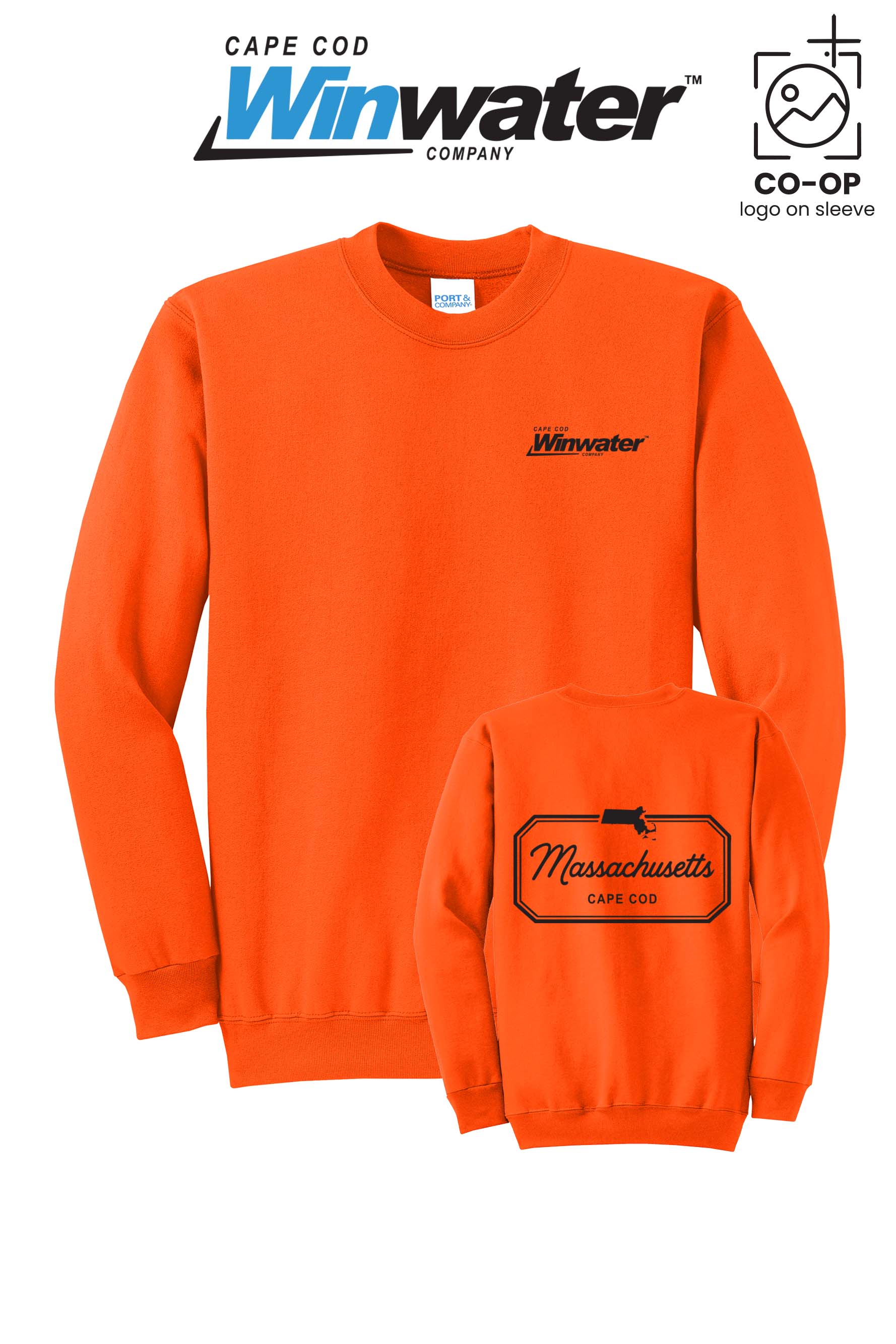 Port & Co™ Core Fleece Crewneck Sweatshirt - Winwater Cape Cod