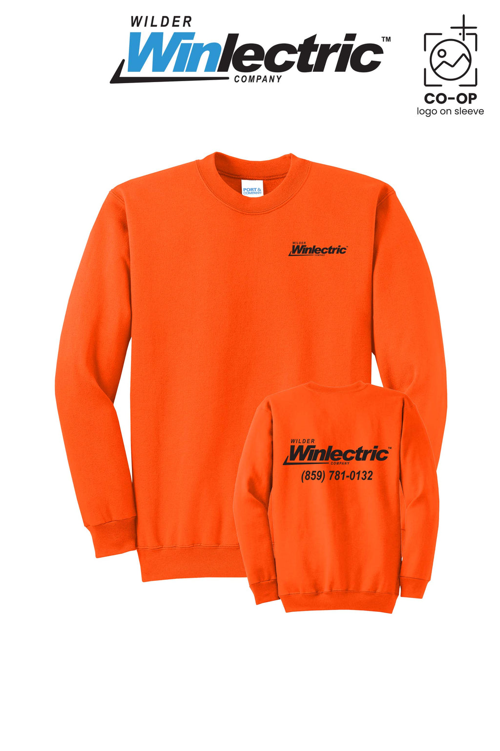 Port & Co™ Core Fleece Crewneck Sweatshirt - Wilder Winlectric