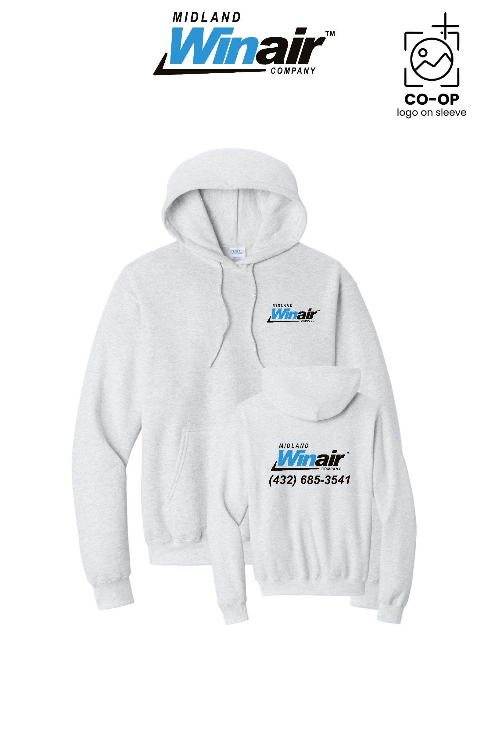 Port & Co™ Core Fleece Pullover Hooded Sweatshirt - Midland Winair