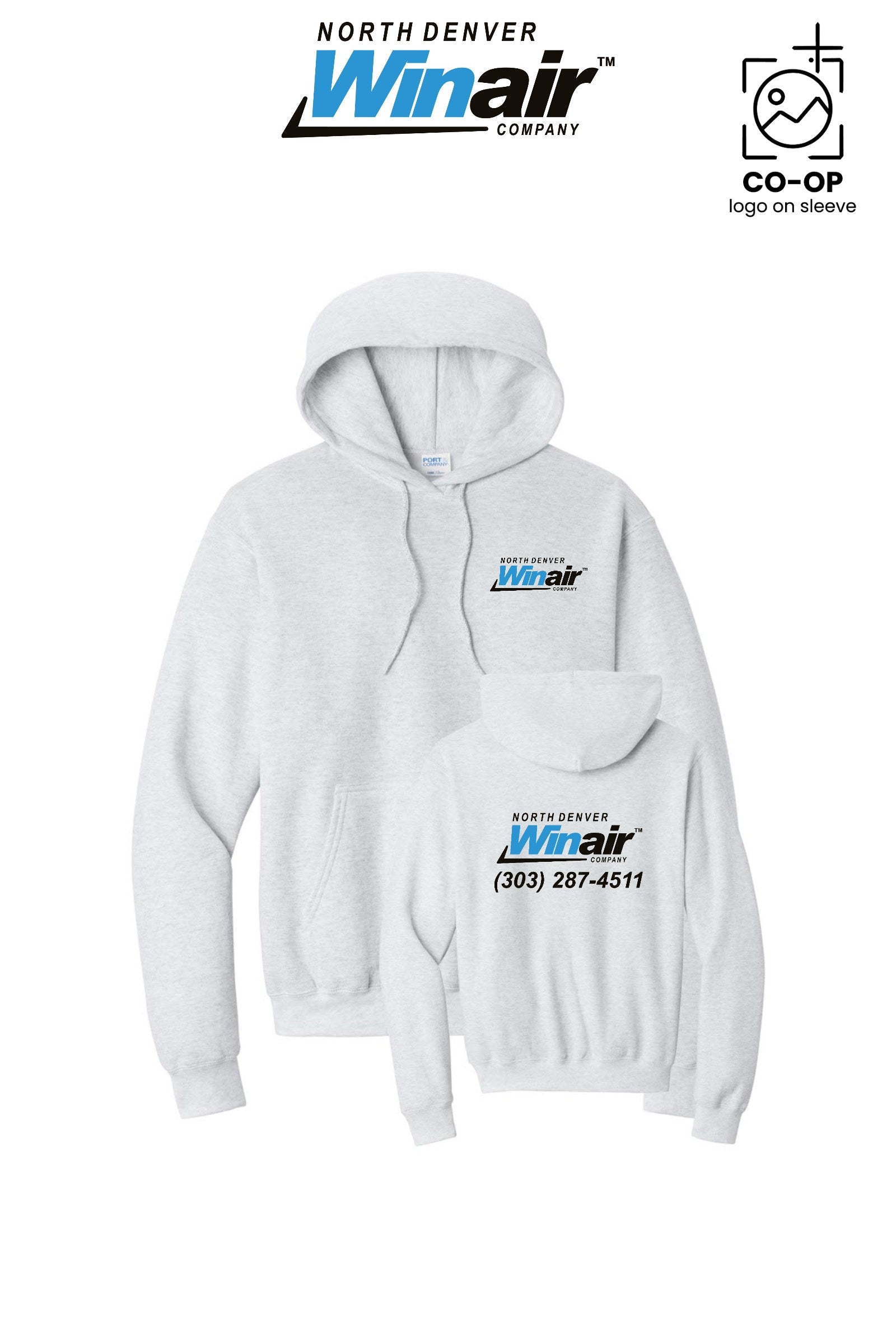 Port & Co™ Core Fleece Pullover Hooded Sweatshirt - North Denver Winair