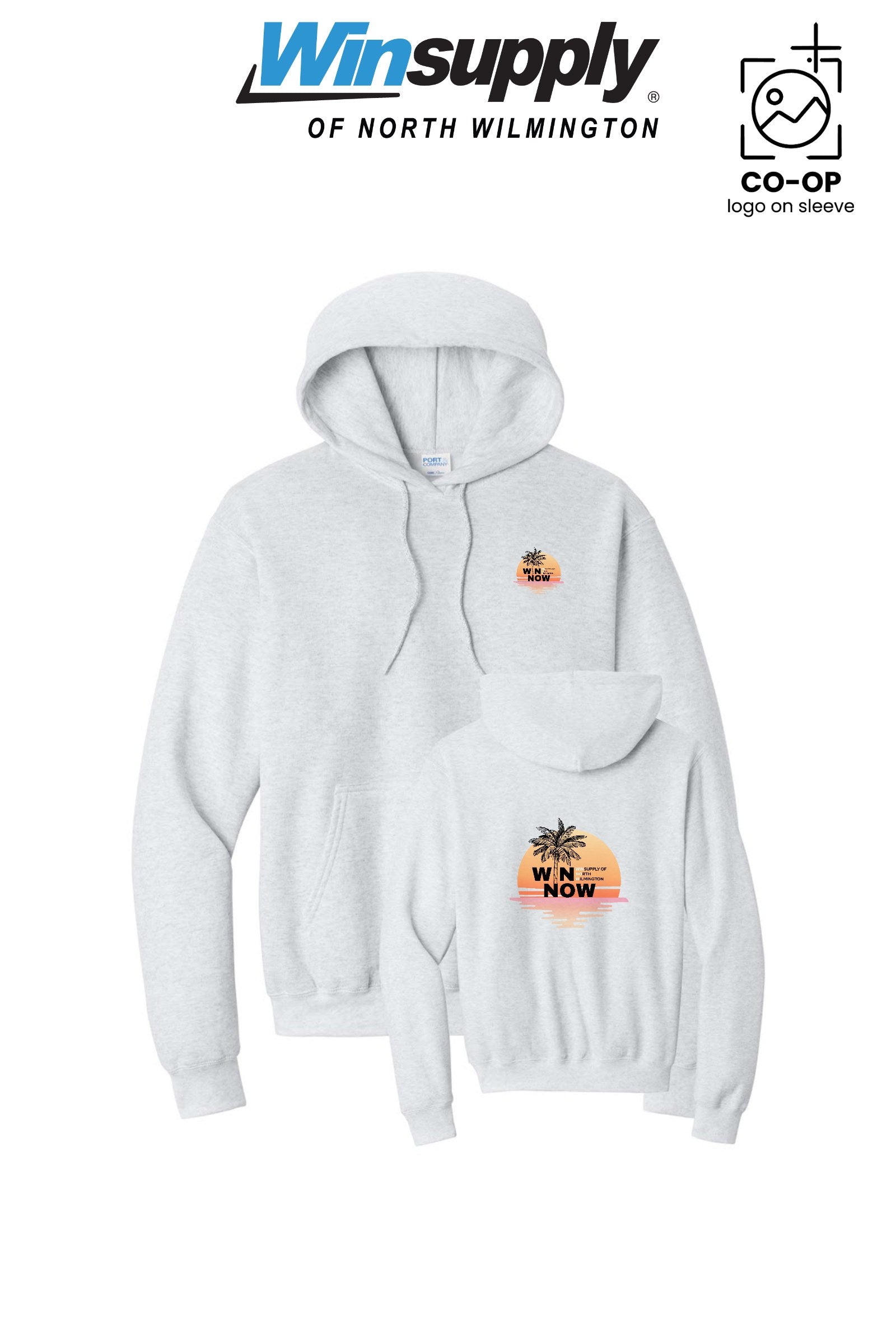 "WIN NOW" Port & Co™ Core Fleece Pullover Hooded Sweatshirt - Winsupply N Wilmington NC
