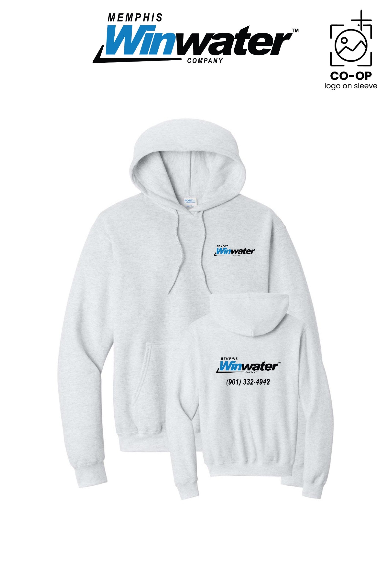 Port & Co™ Core Fleece Pullover Hooded Sweatshirt - Memphis Winwater