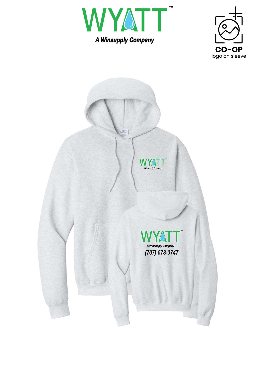 Port & Co™ Core Fleece Pullover Hooded Sweatshirt - Wyatt Irrigation of Santa Rosa