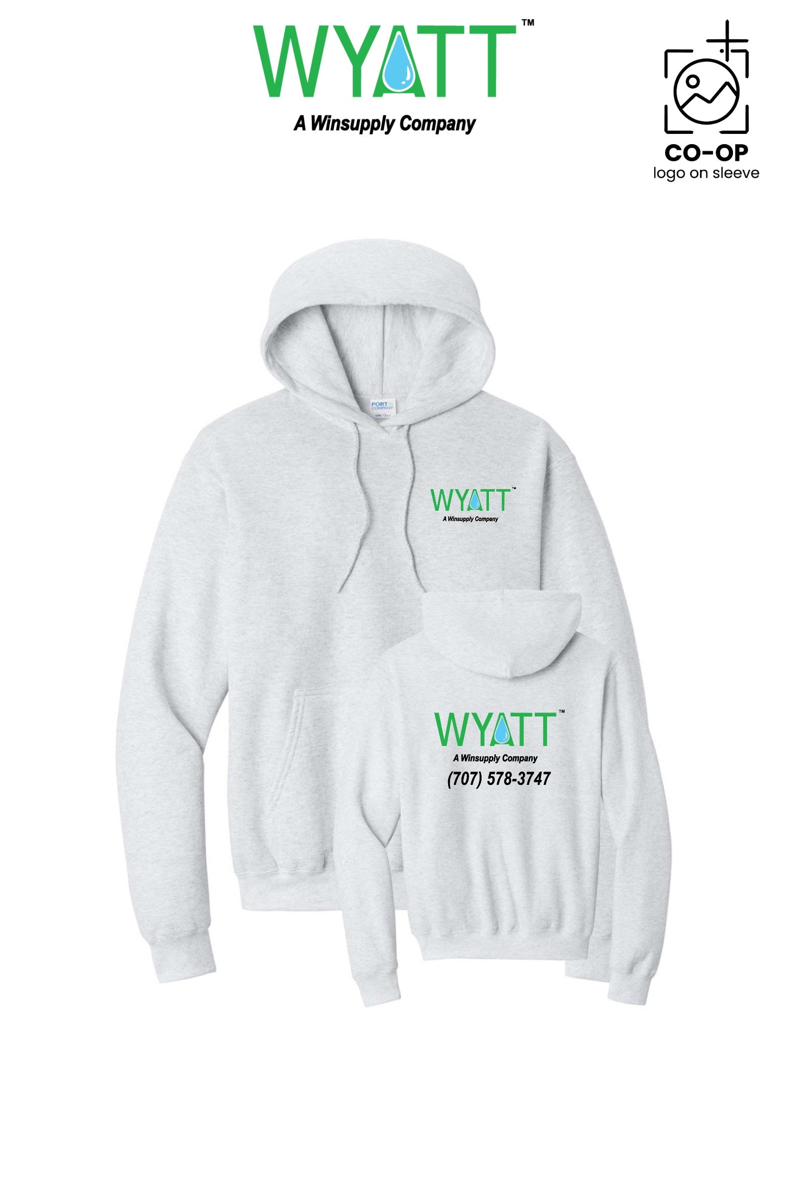 Port & Co™ Core Fleece Pullover Hooded Sweatshirt - Wyatt Irrigation of Santa Rosa
