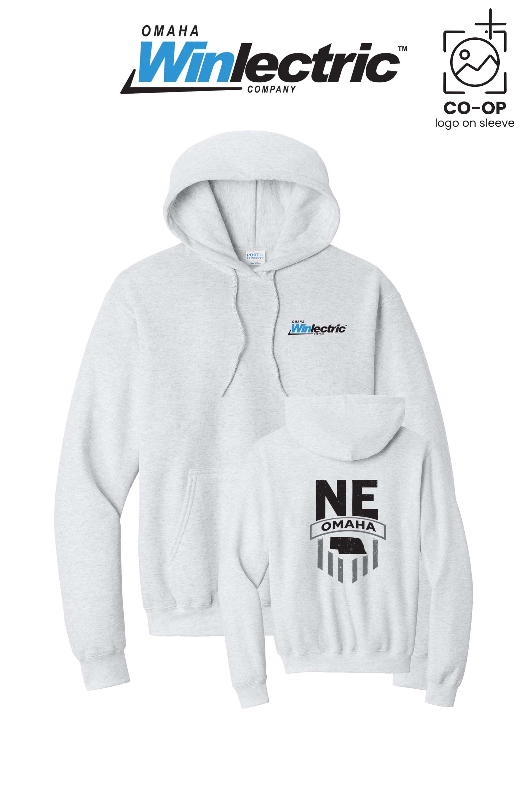 Port & Co™ Core Fleece Pullover Hooded Sweatshirt - Omaha Winlectric