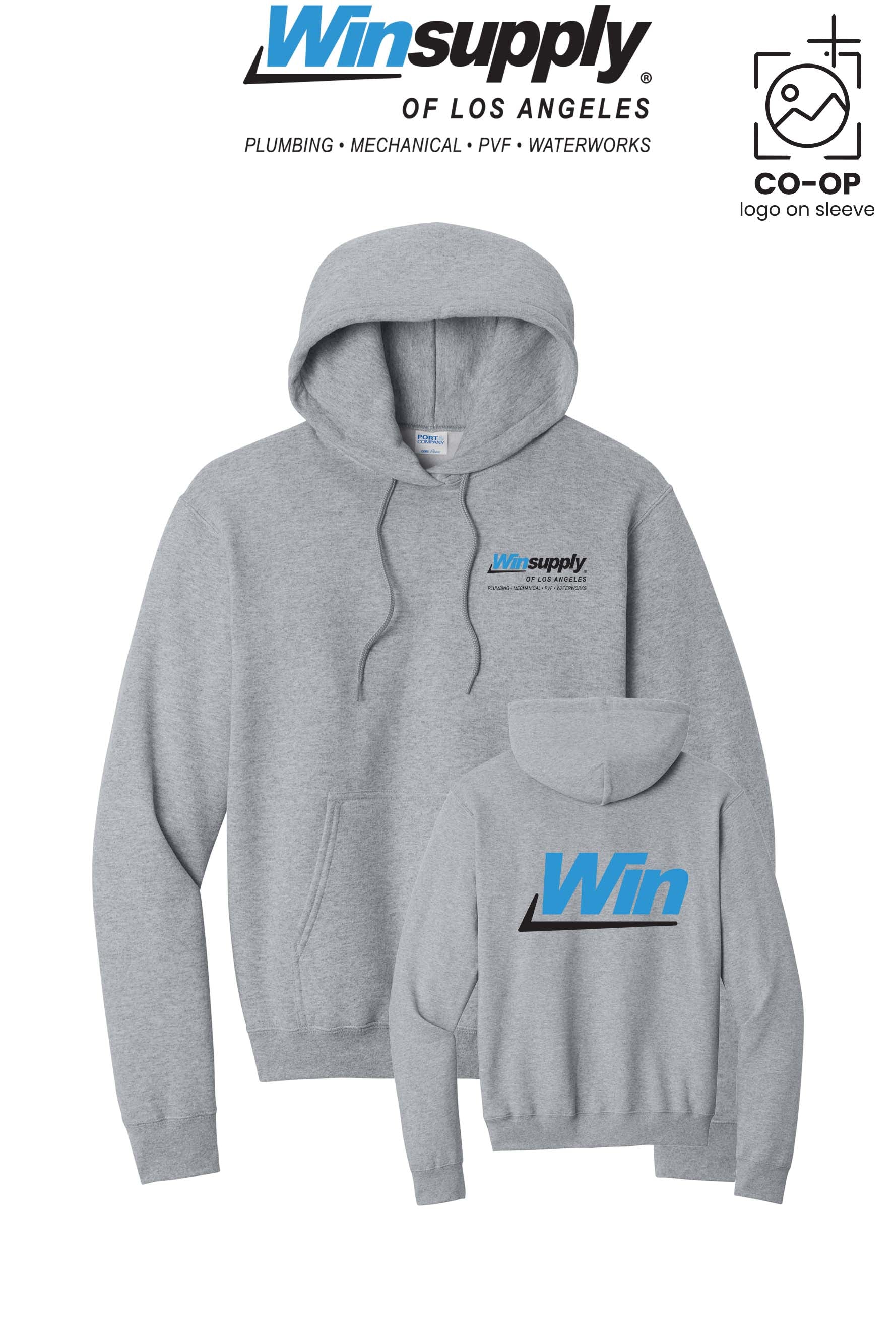 Port & Co™ Core Fleece Pullover Hooded Sweatshirt - Winsupply of Los Angeles