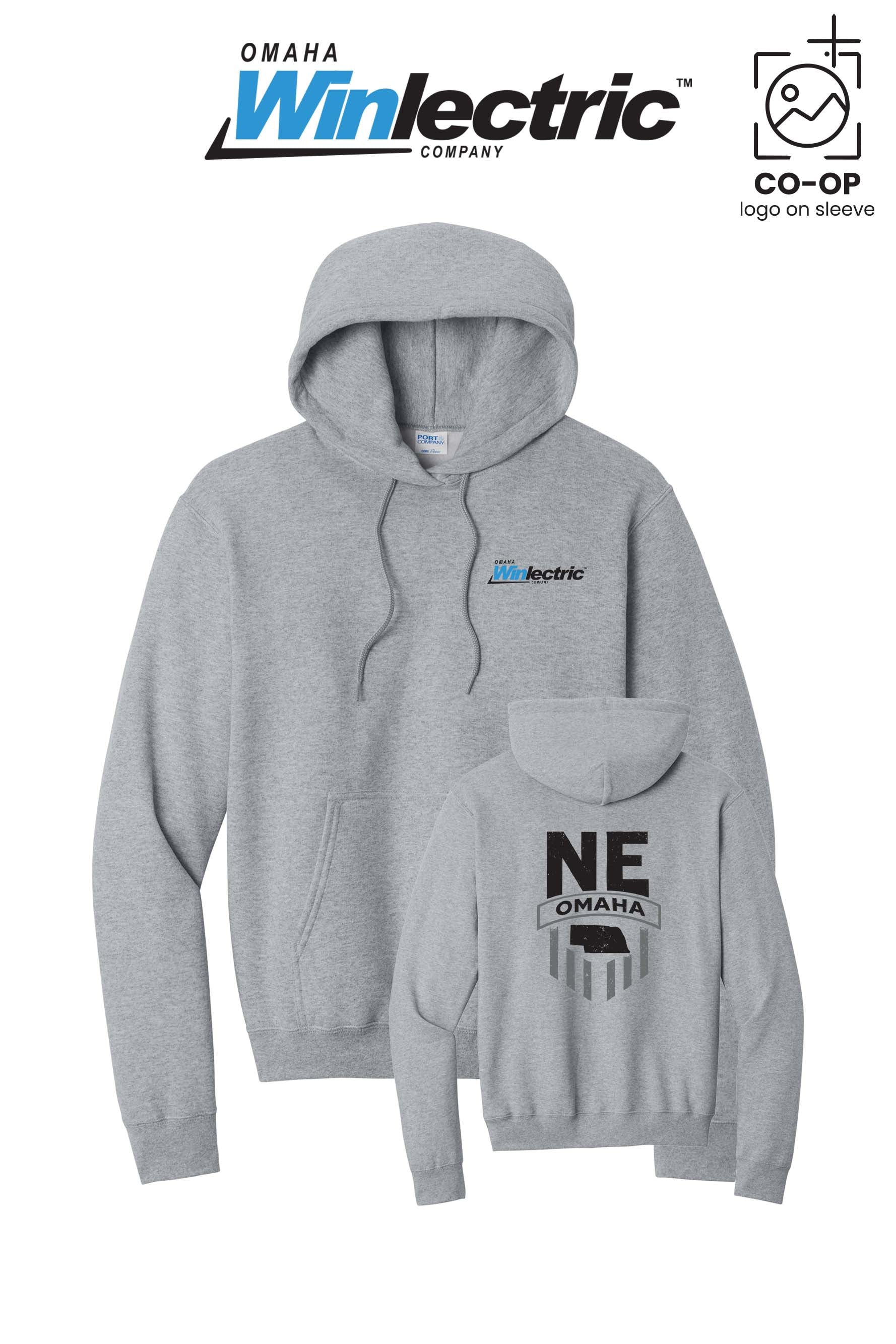 Port & Co™ Core Fleece Pullover Hooded Sweatshirt - Omaha Winlectric
