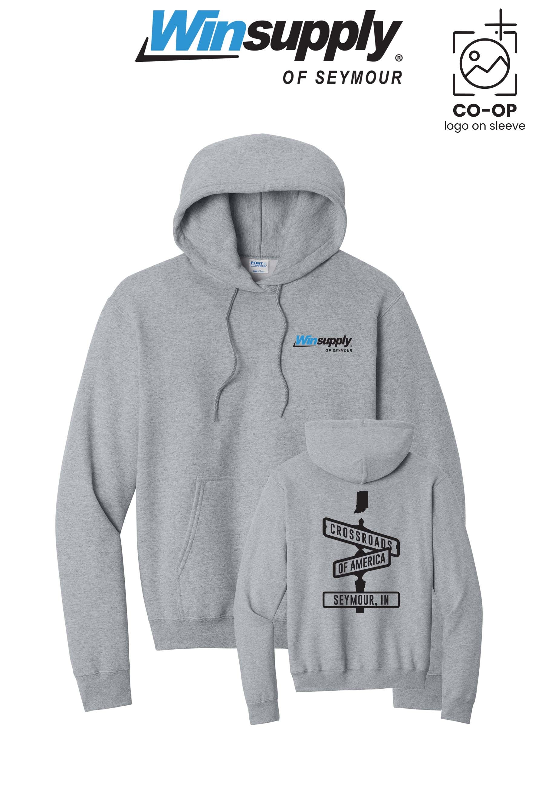 Port & Co™ Core Fleece Pullover Hooded Sweatshirt - Winsupply of Seymour IN