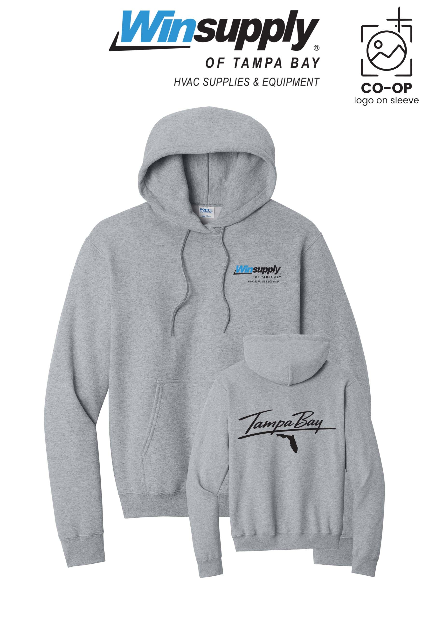 Port & Co™ Core Fleece Pullover Hooded Sweatshirt - Winsupply of Tampa Bay