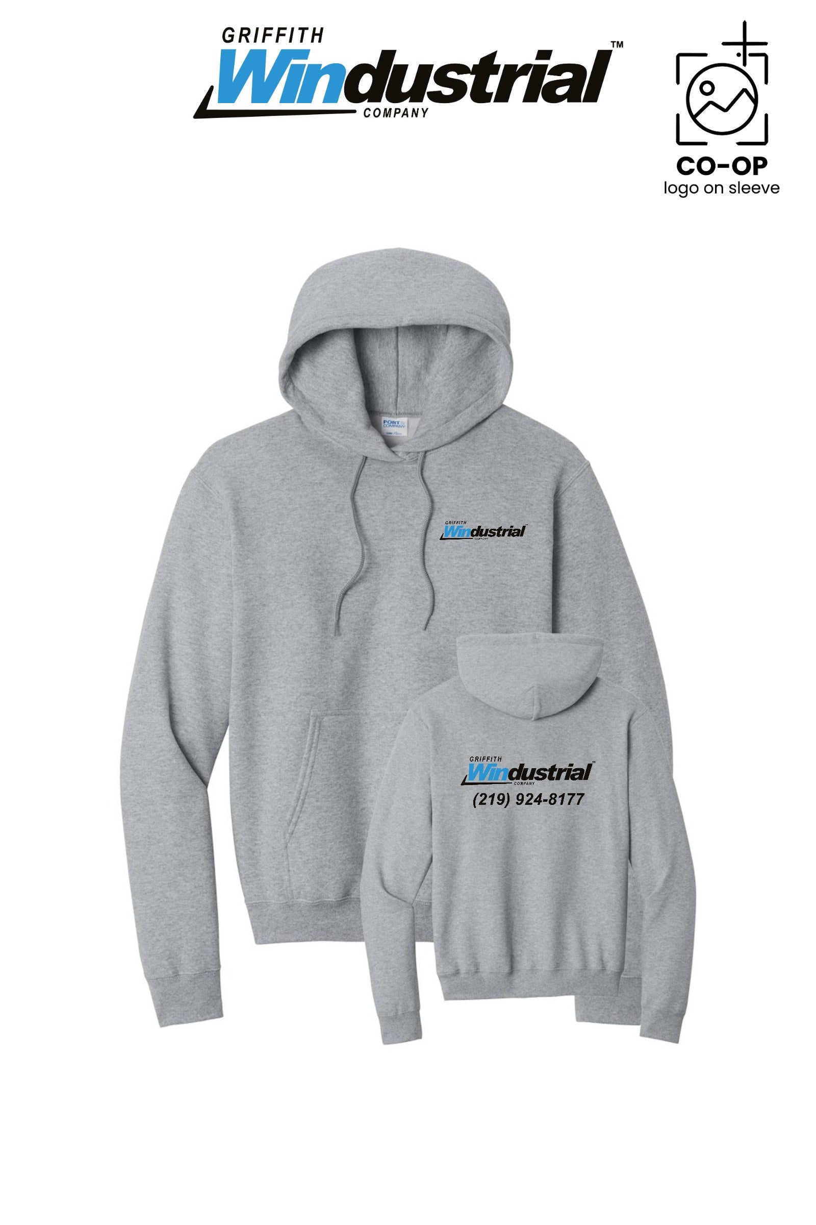 Port & Co™ Core Fleece Pullover Hooded Sweatshirt - Griffith Windustrial