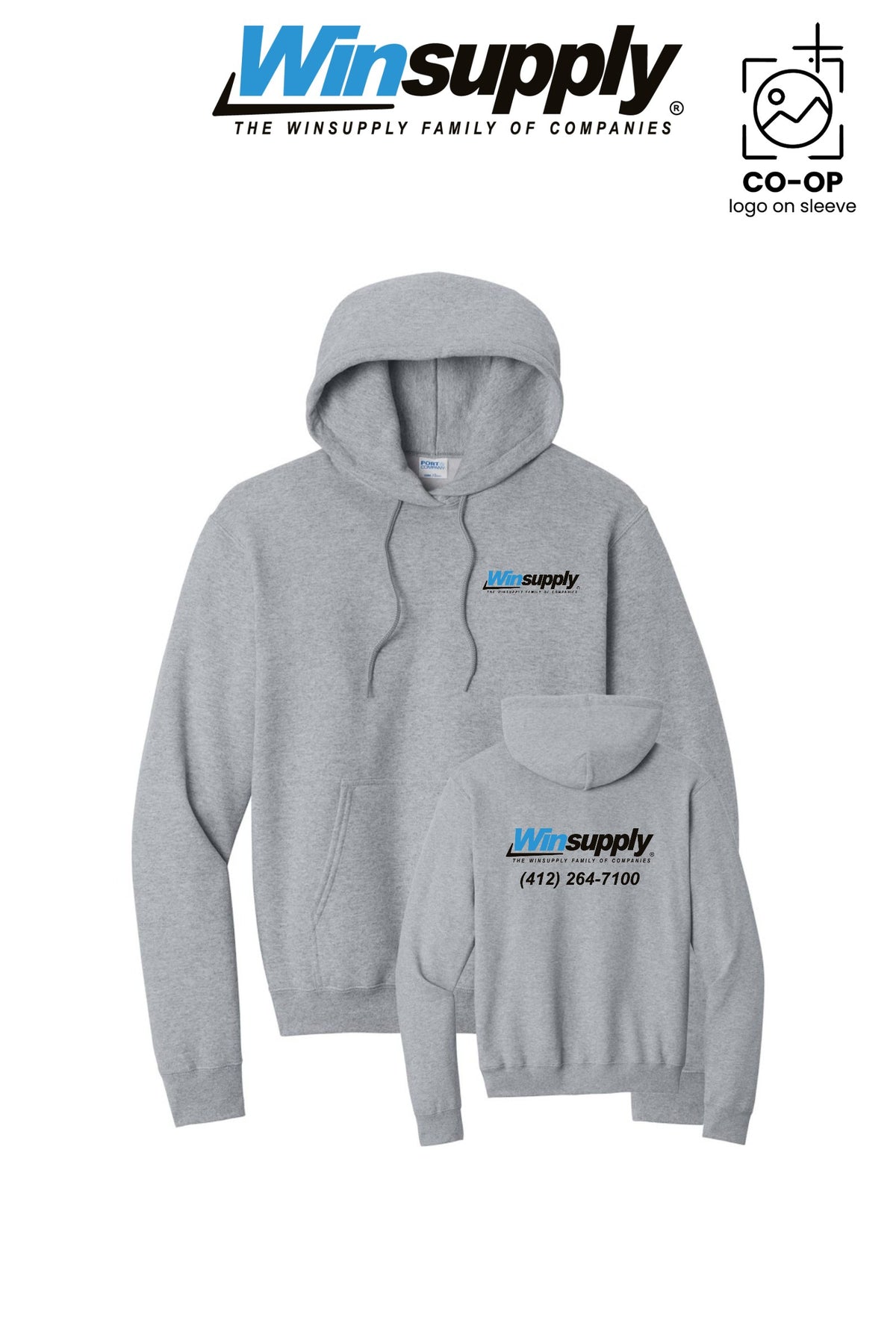 Port & Co™ Core Fleece Pullover Hooded Sweatshirt - Winsupply of Coraopolis