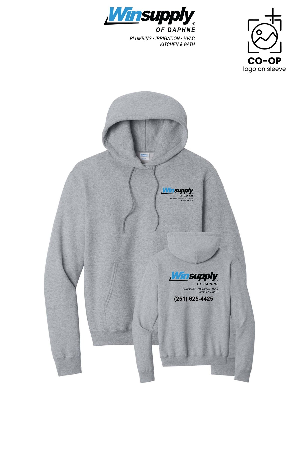 Port & Co™ Core Fleece Pullover Hooded Sweatshirt - Winsupply of Daphne