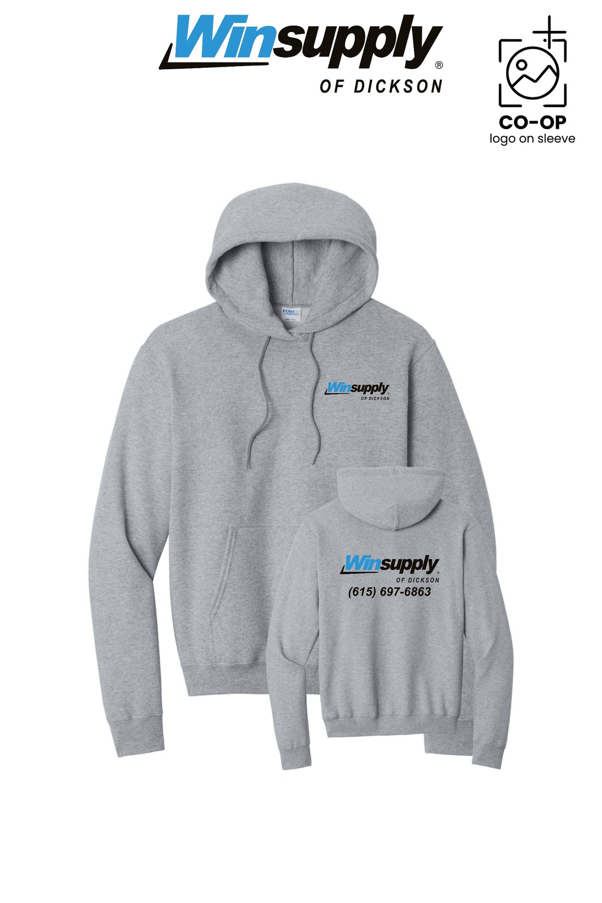 Port & Co™ Core Fleece Pullover Hooded Sweatshirt - Winsupply of Dickson