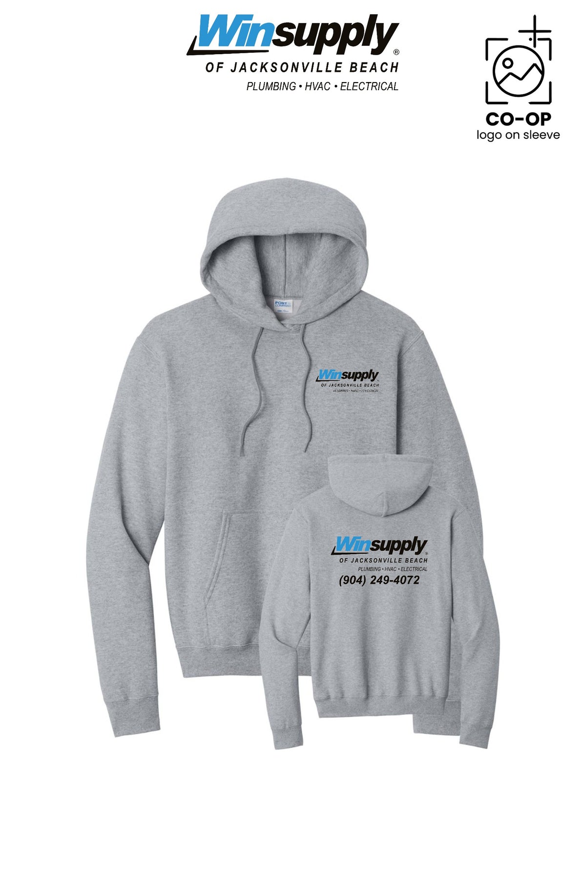 Port & Co™ Core Fleece Pullover Hooded Sweatshirt - Winsupply Jacksonville Beach