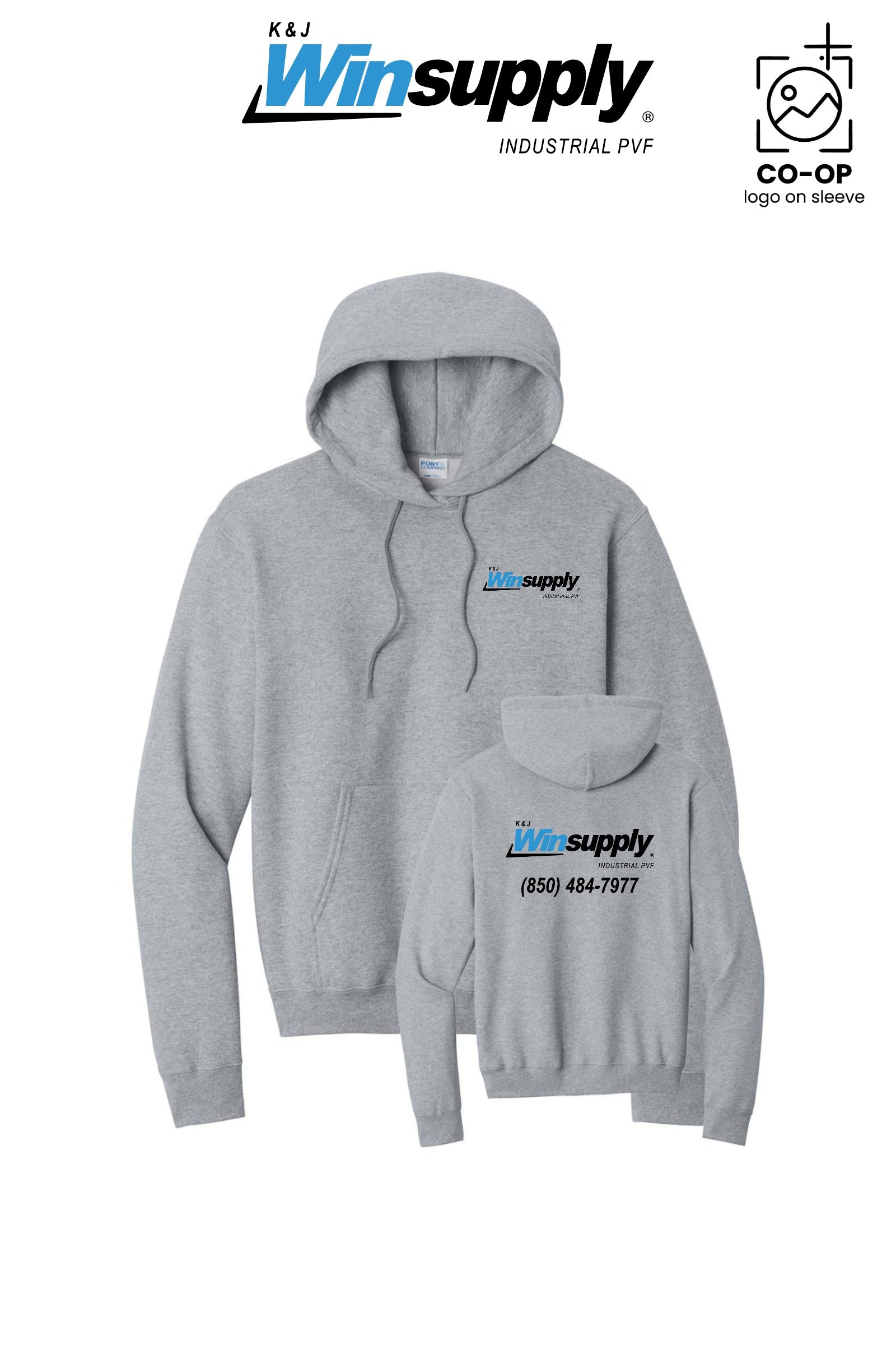 Port & Co™ Core Fleece Pullover Hooded Sweatshirt - K & J Winsupply, Industrial PVF