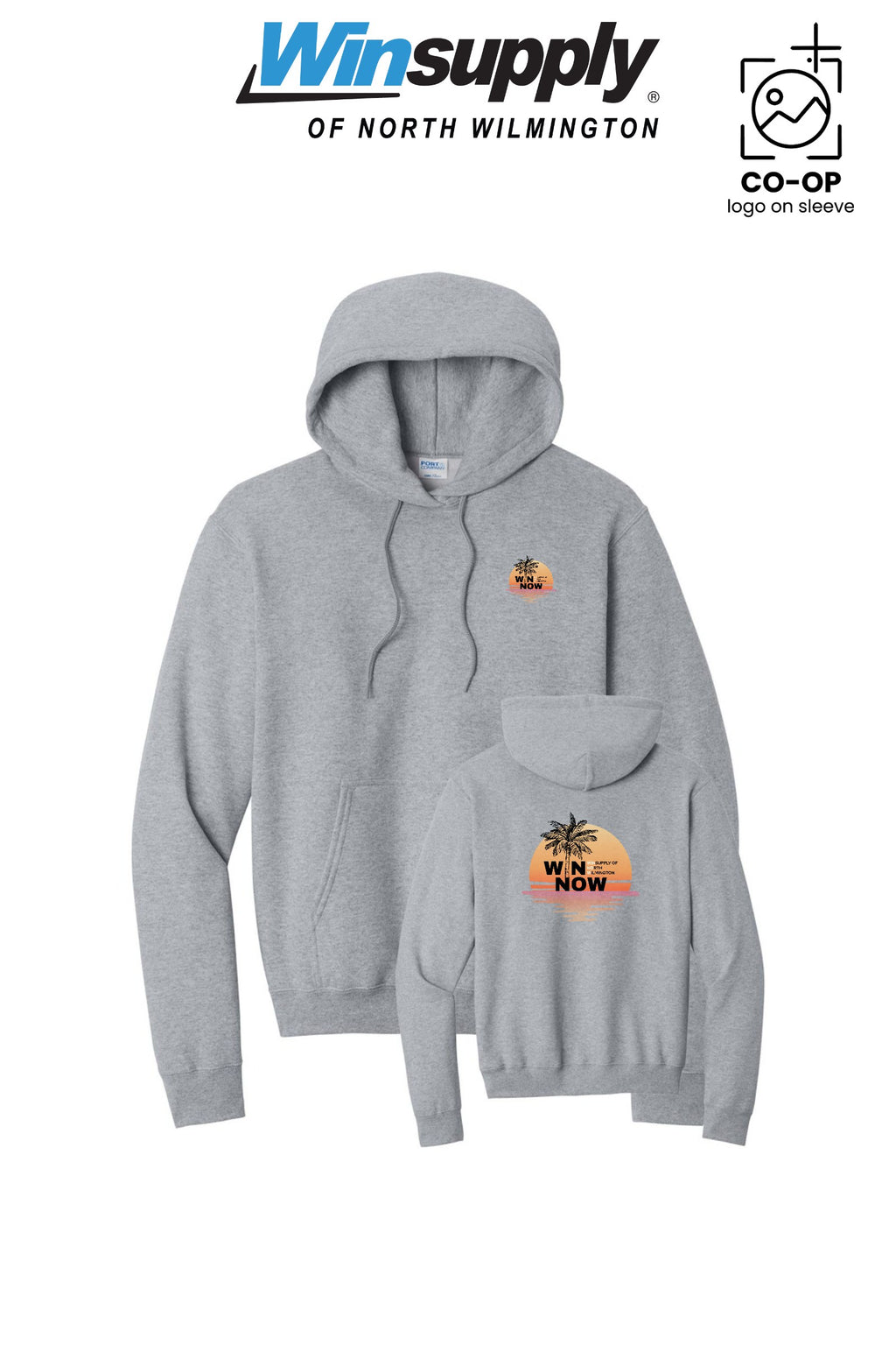 "WIN NOW" Port & Co™ Core Fleece Pullover Hooded Sweatshirt - Winsupply N Wilmington NC
