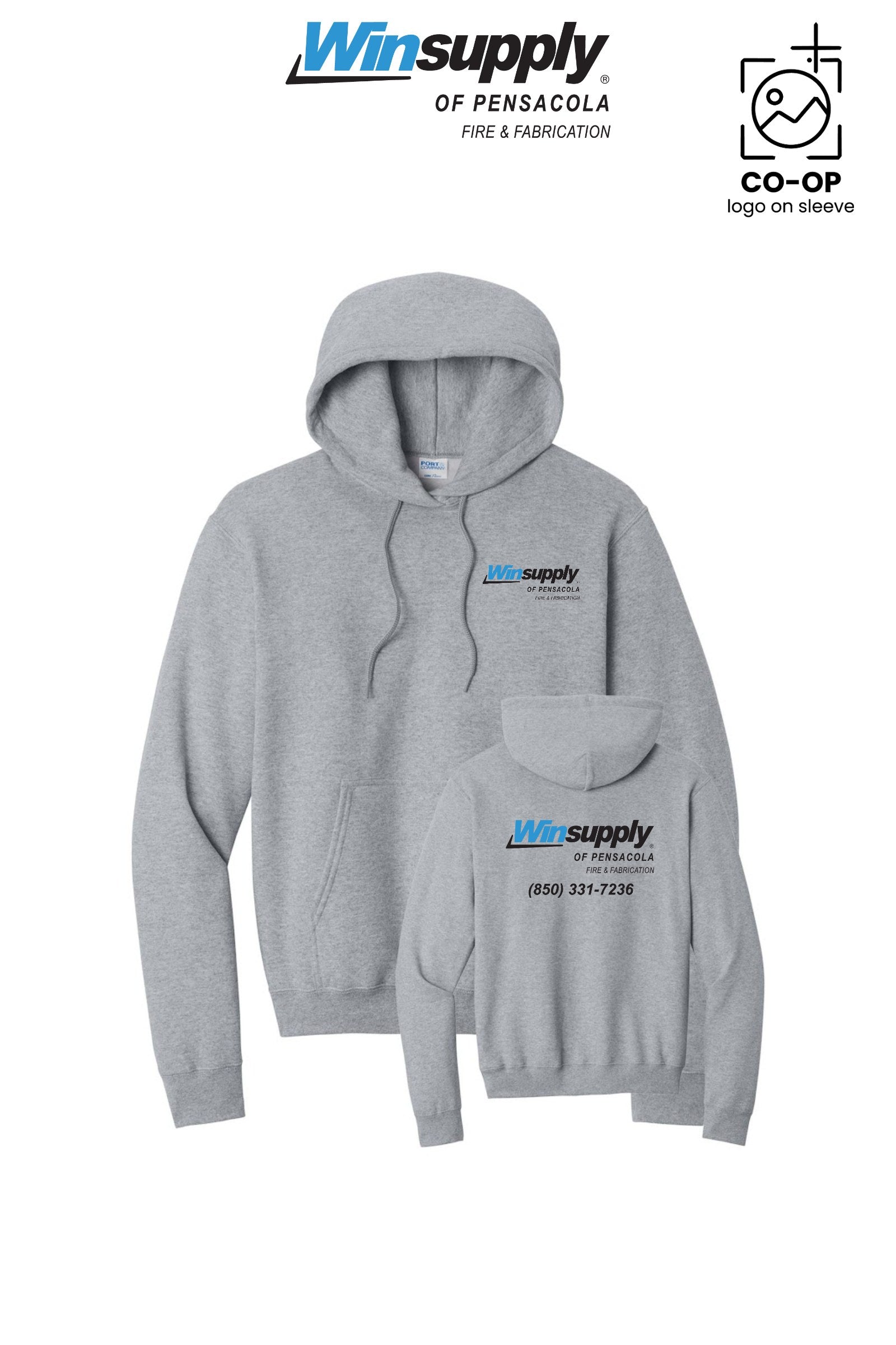 Port & Co™ Core Fleece Pullover Hooded Sweatshirt - Winsupply Pensacola Fire & Fabrication