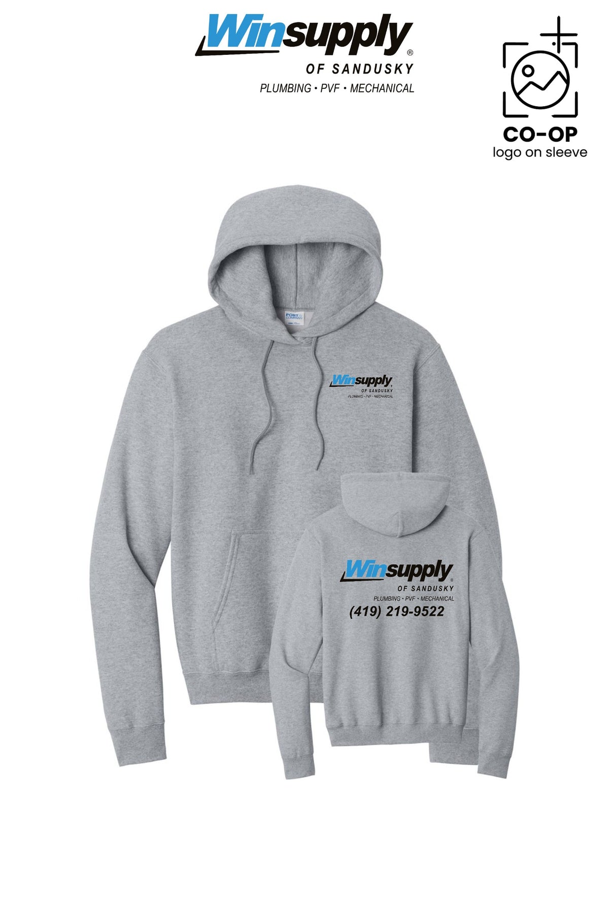 Port & Co™ Core Fleece Pullover Hooded Sweatshirt - Winsupply of Sandusky