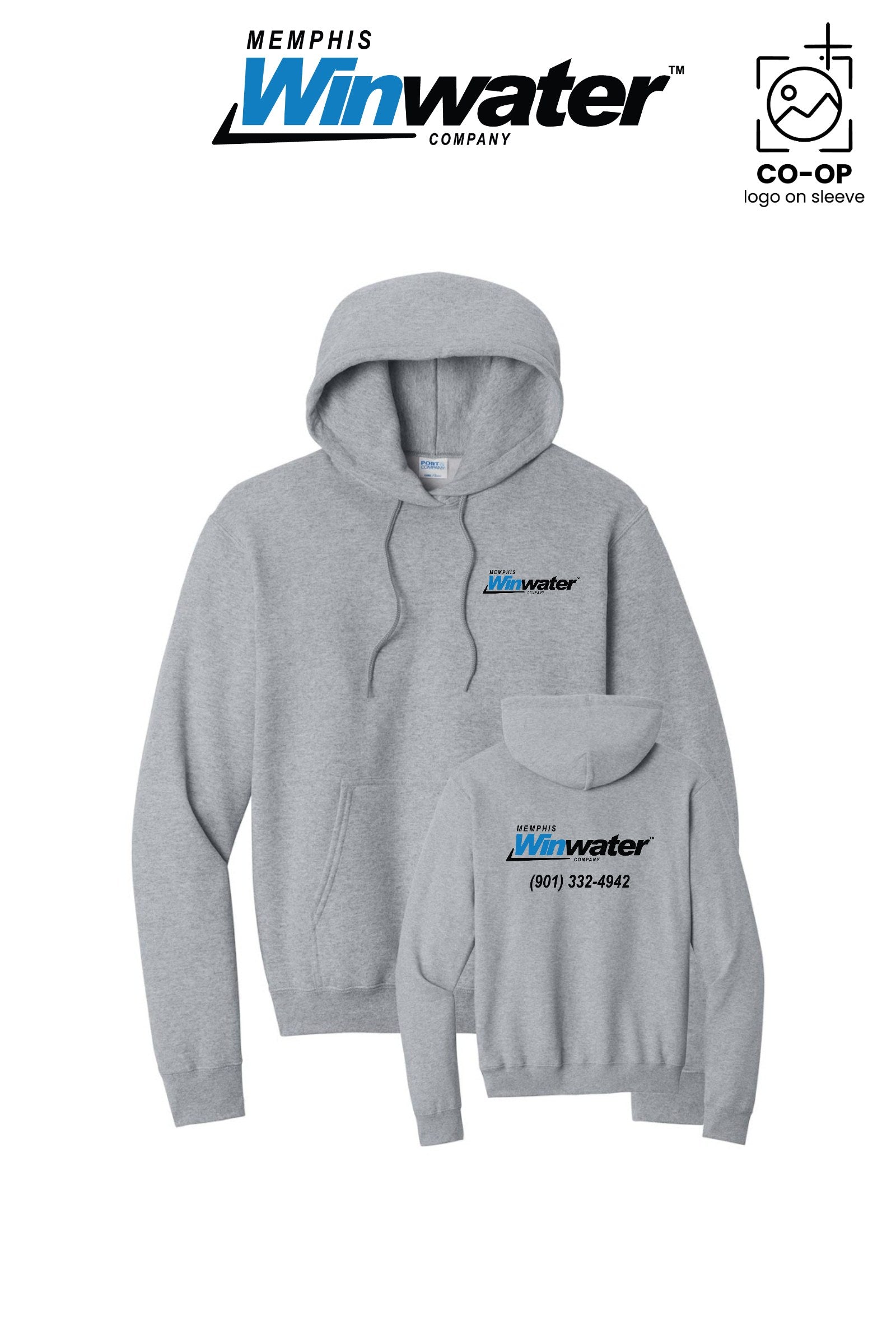 Port & Co™ Core Fleece Pullover Hooded Sweatshirt - Memphis Winwater