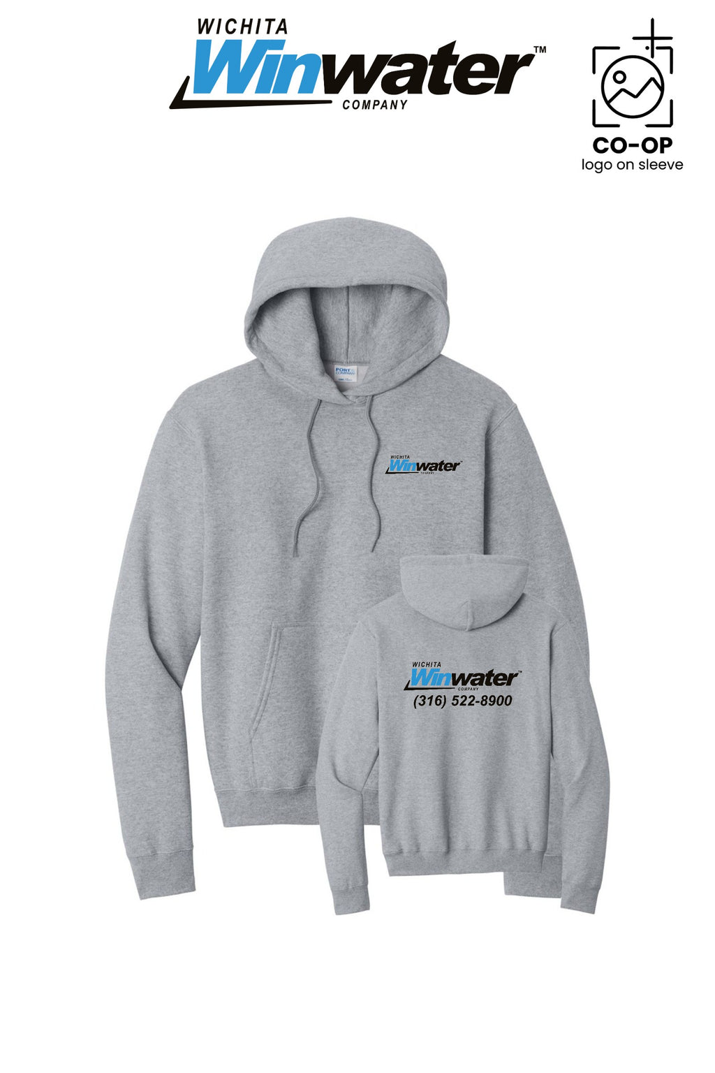 Port & Co™ Core Fleece Pullover Hooded Sweatshirt - Wichita Winwater
