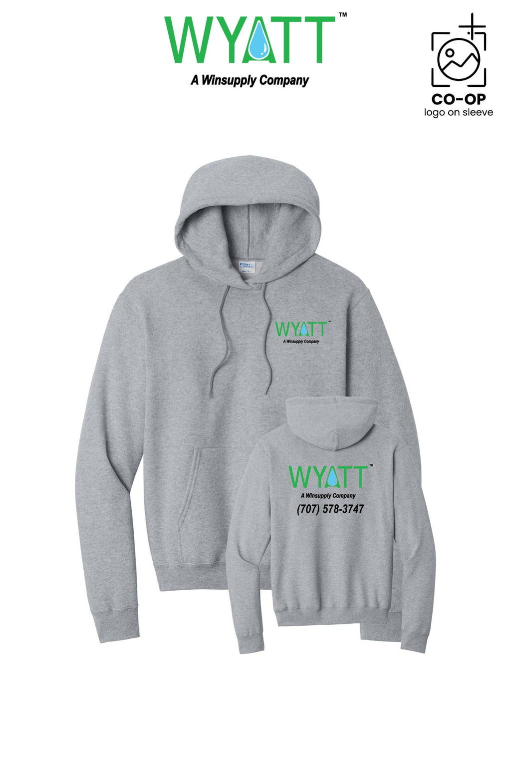 Port & Co™ Core Fleece Pullover Hooded Sweatshirt - Wyatt Irrigation of Santa Rosa