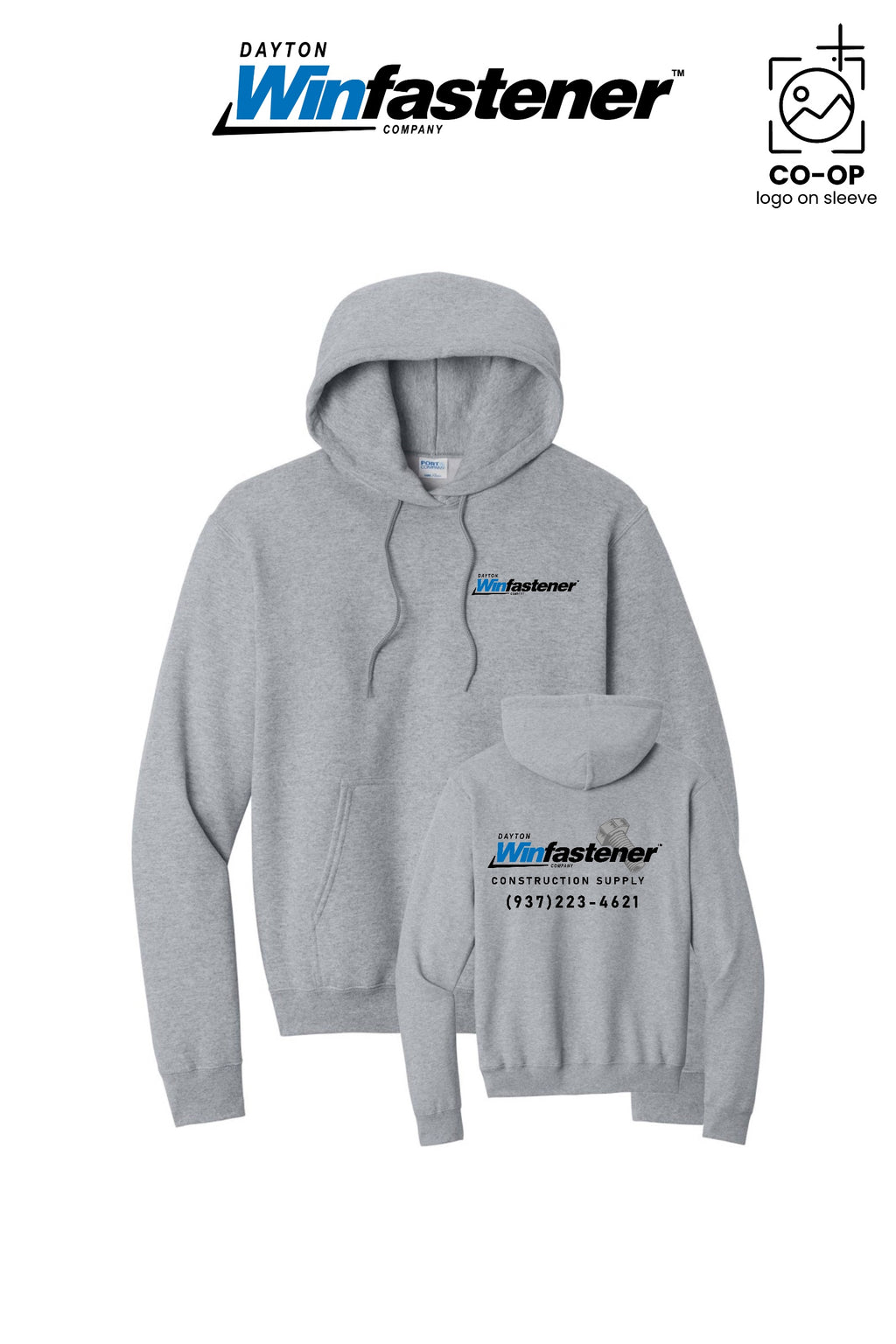 Port & Co™ Core Fleece Pullover Hooded Sweatshirt - Dayton Winfastener