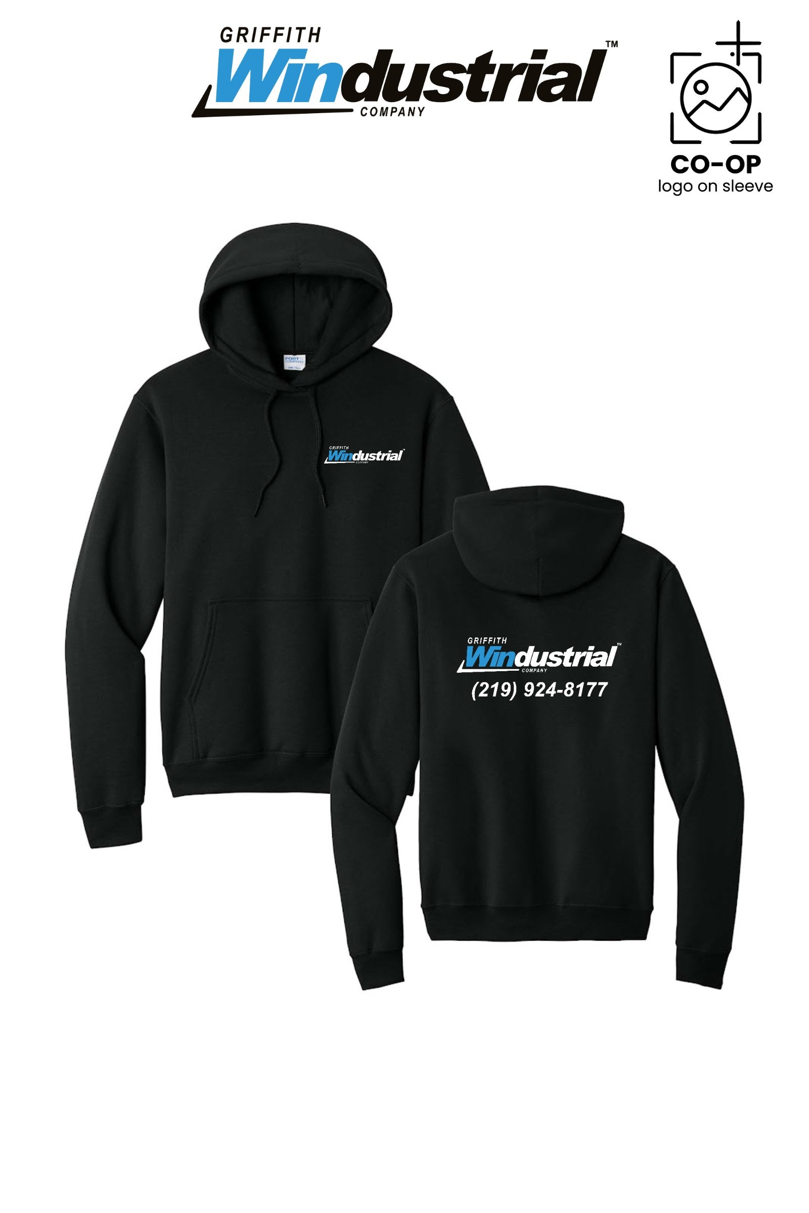 Port & Co™ Core Fleece Pullover Hooded Sweatshirt - Griffith Windustrial