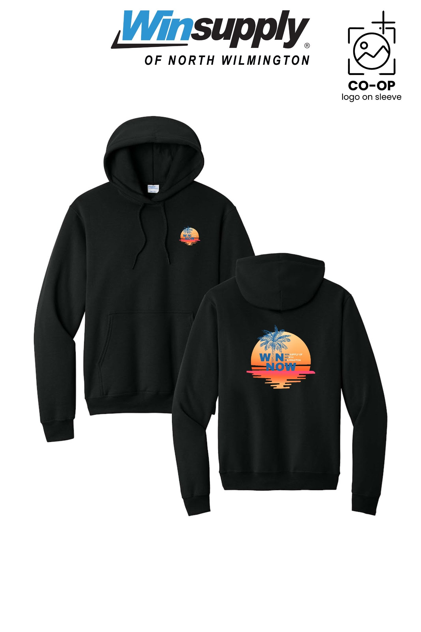 "WIN NOW" Port & Co™ Core Fleece Pullover Hooded Sweatshirt - Winsupply N Wilmington NC
