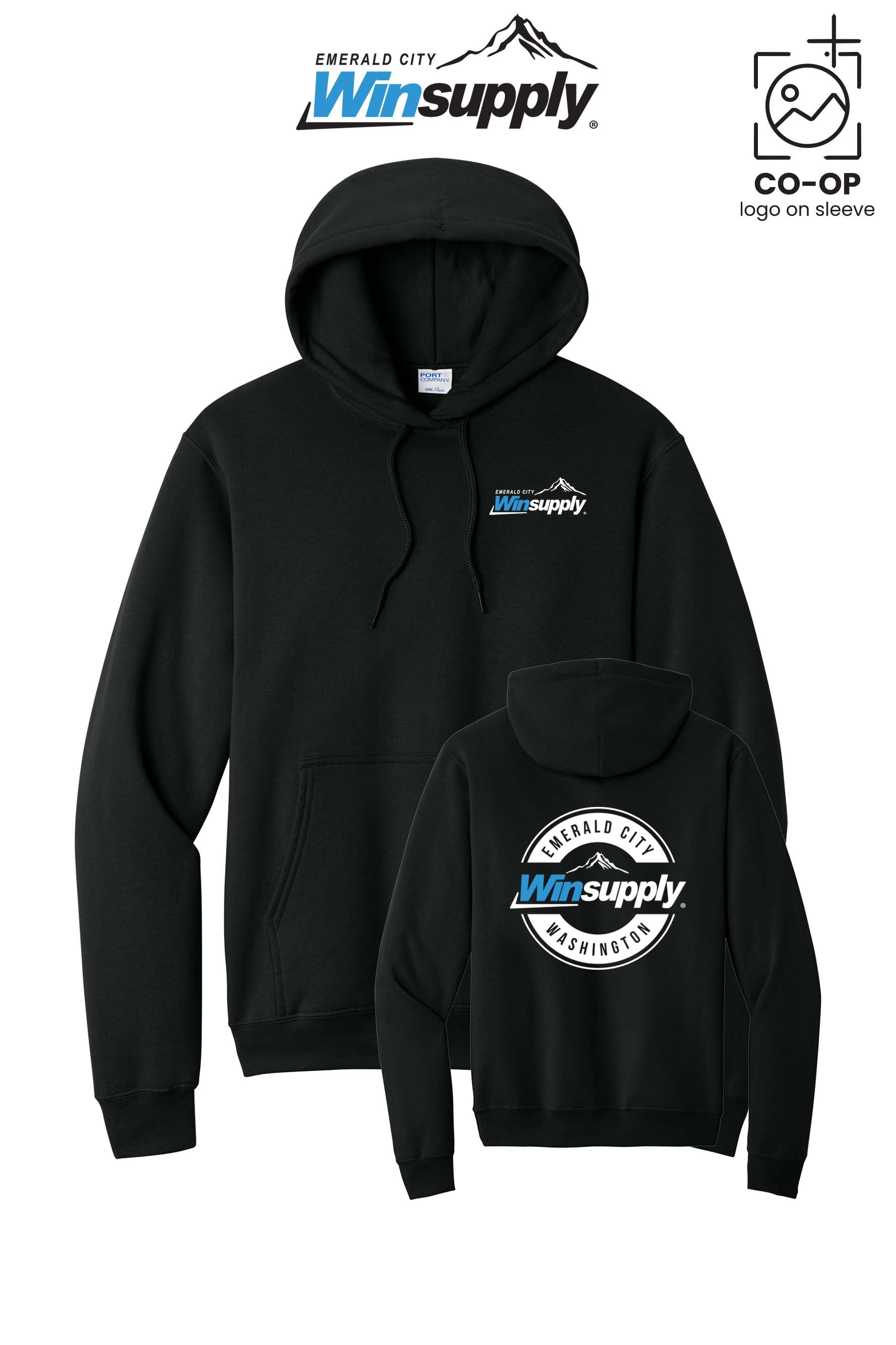 Port & Co™ Core Fleece Pullover Hooded Sweatshirt - Winsupply Emerald City
