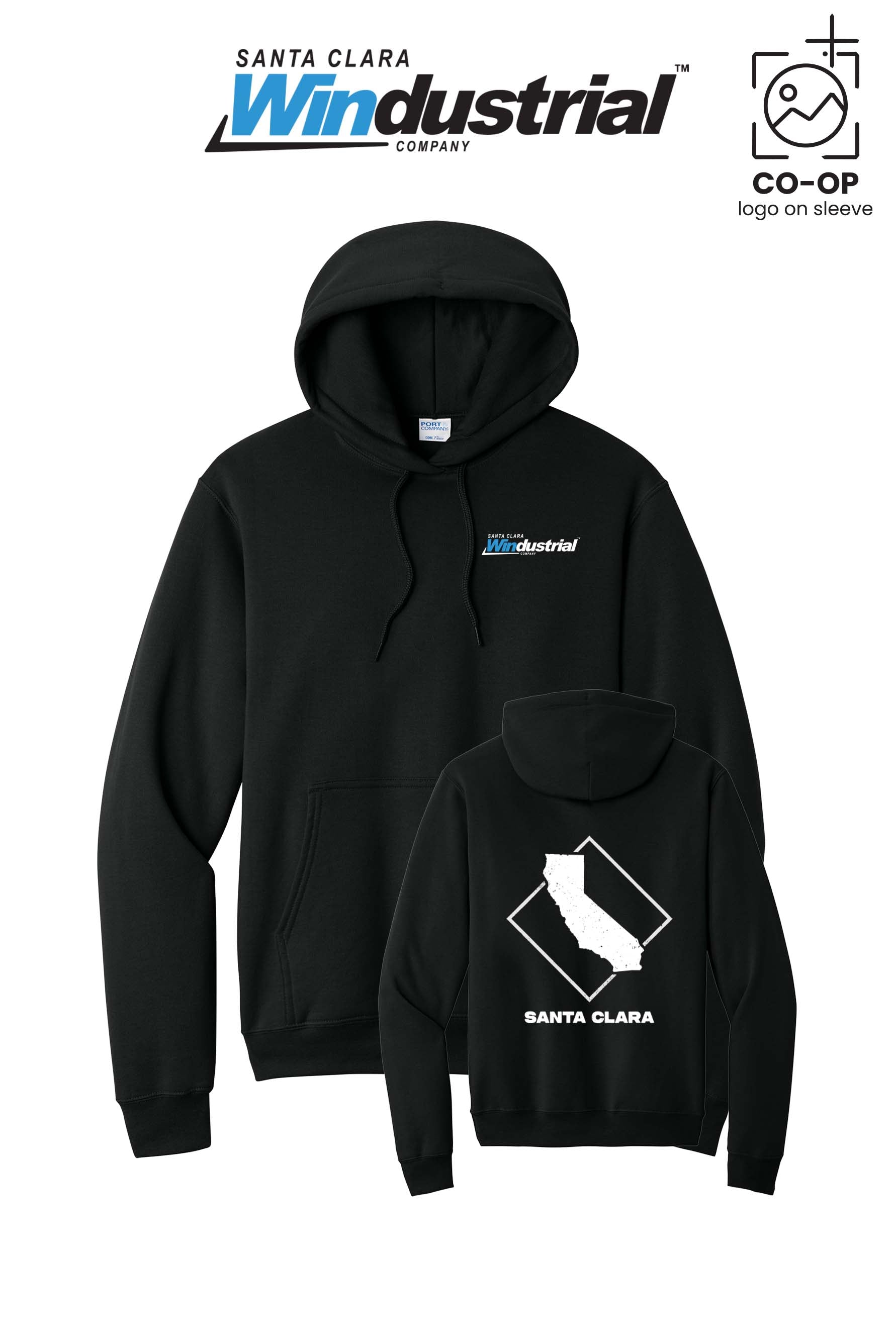 Port & Co™ Core Fleece Pullover Hooded Sweatshirt - Santa Clara Windustrial