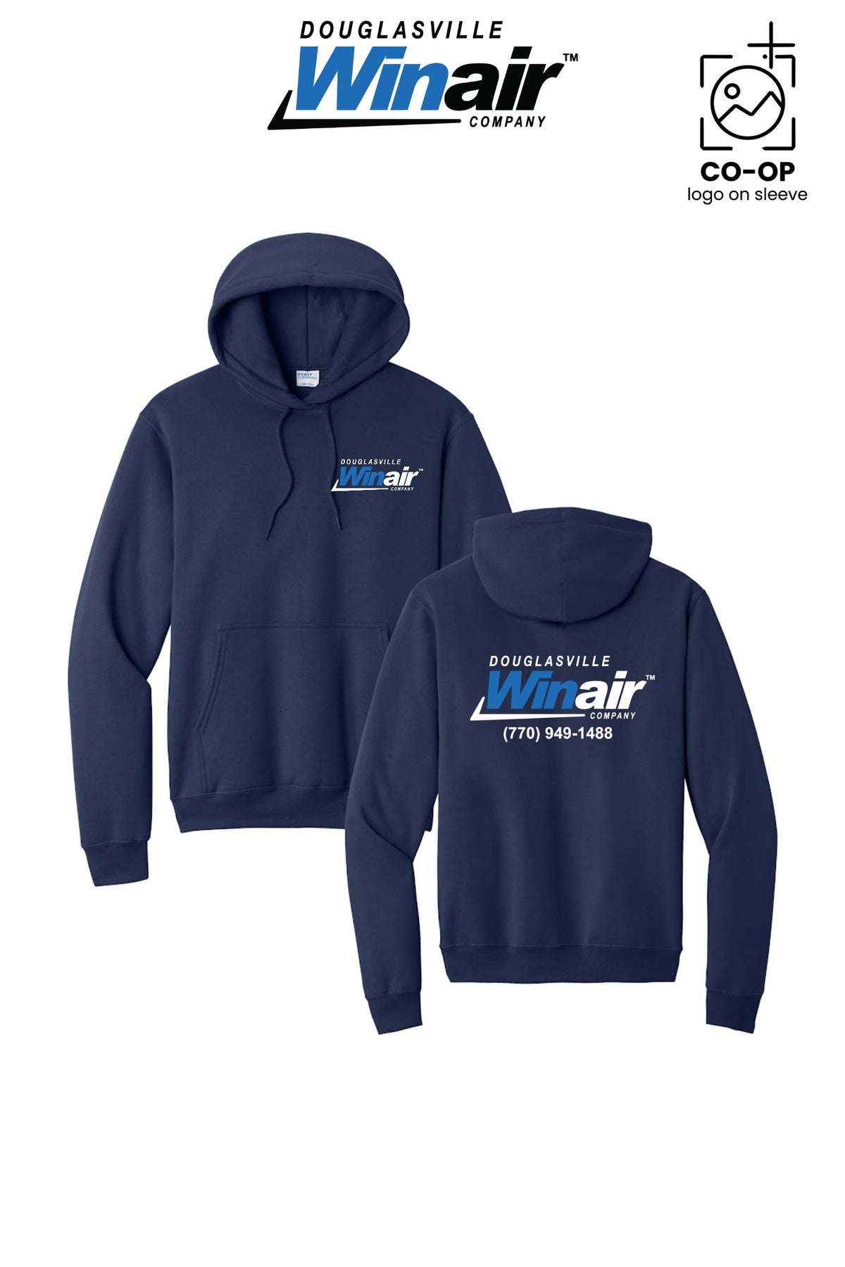 Port & Co™ Core Fleece Pullover Hooded Sweatshirt - Douglasville Winair