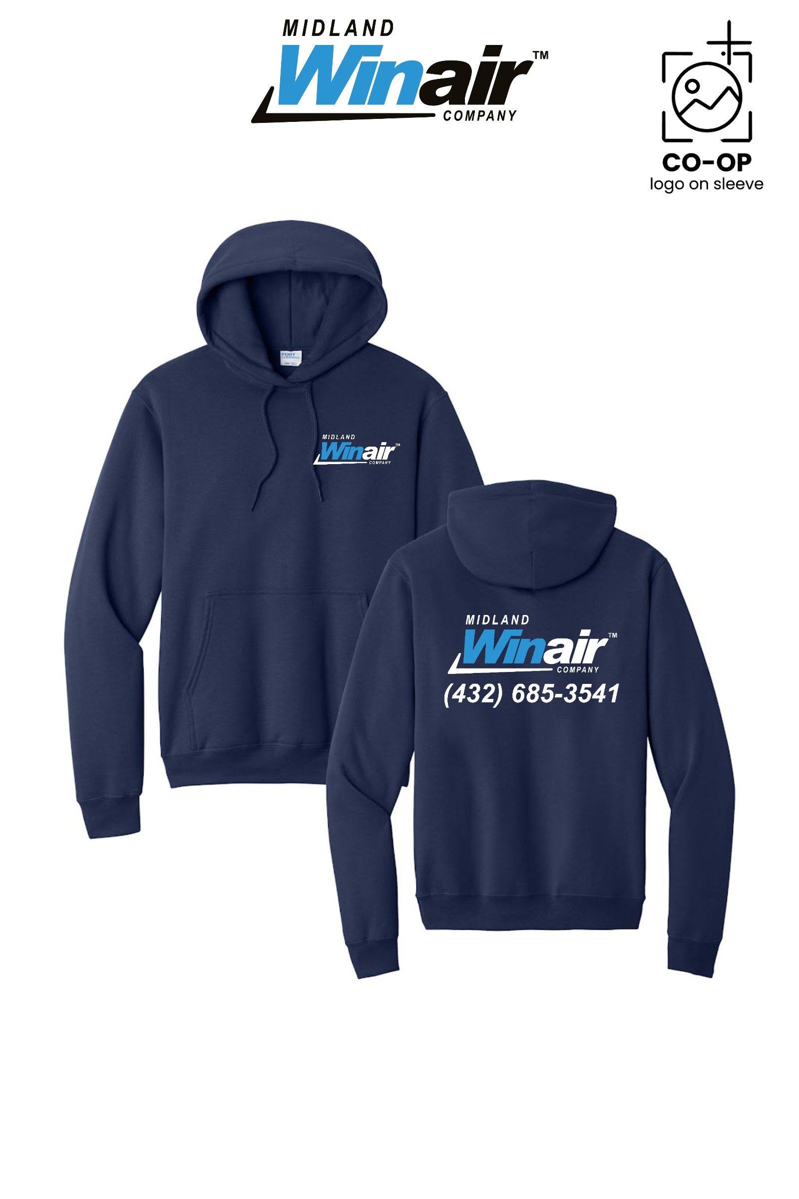 Port & Co™ Core Fleece Pullover Hooded Sweatshirt - Midland Winair
