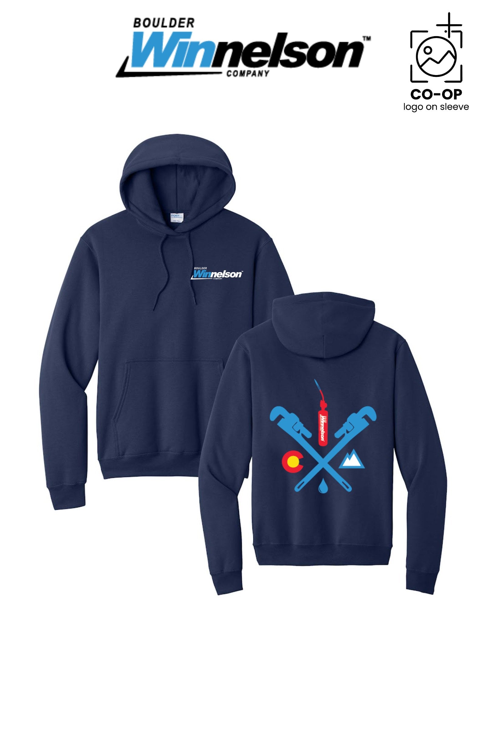 Port & Co™ Core Fleece Pullover Hooded Sweatshirt - Boulder Winnelson