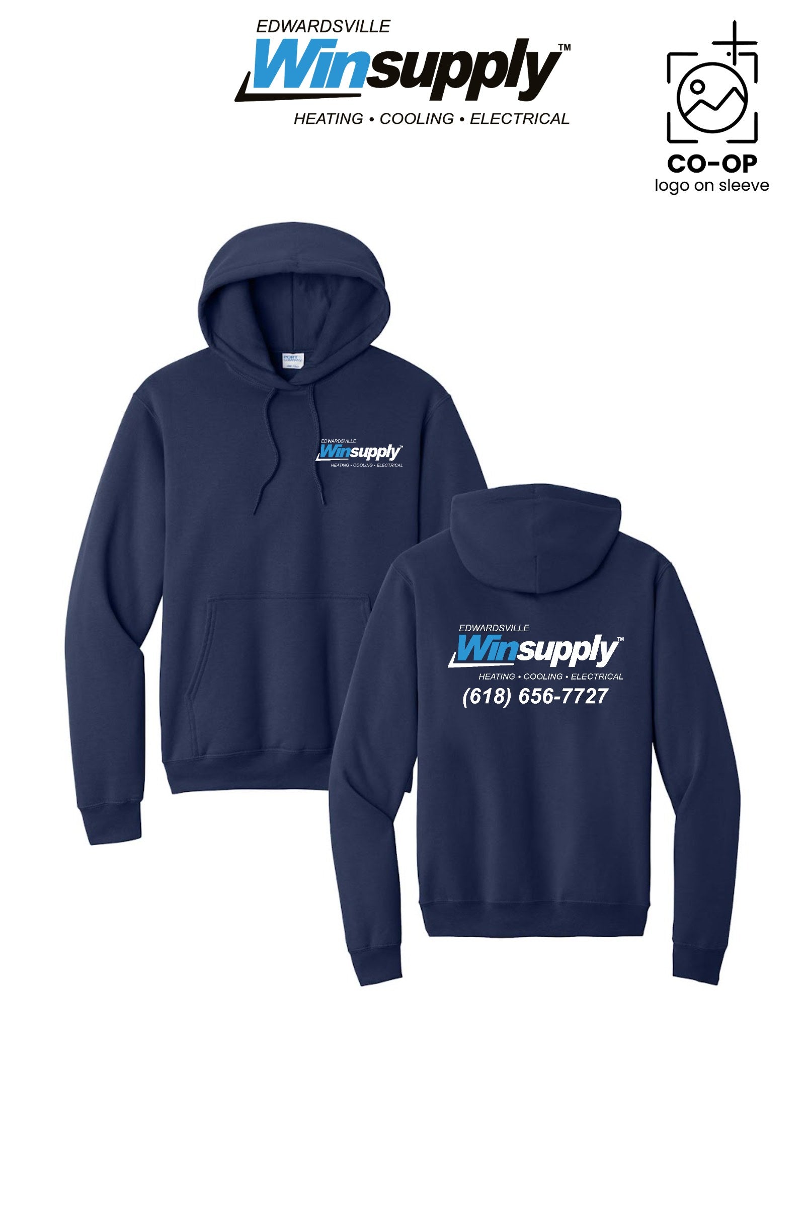 Port & Co™ Core Fleece Pullover Hooded Sweatshirt - Edwardsville Winsupply