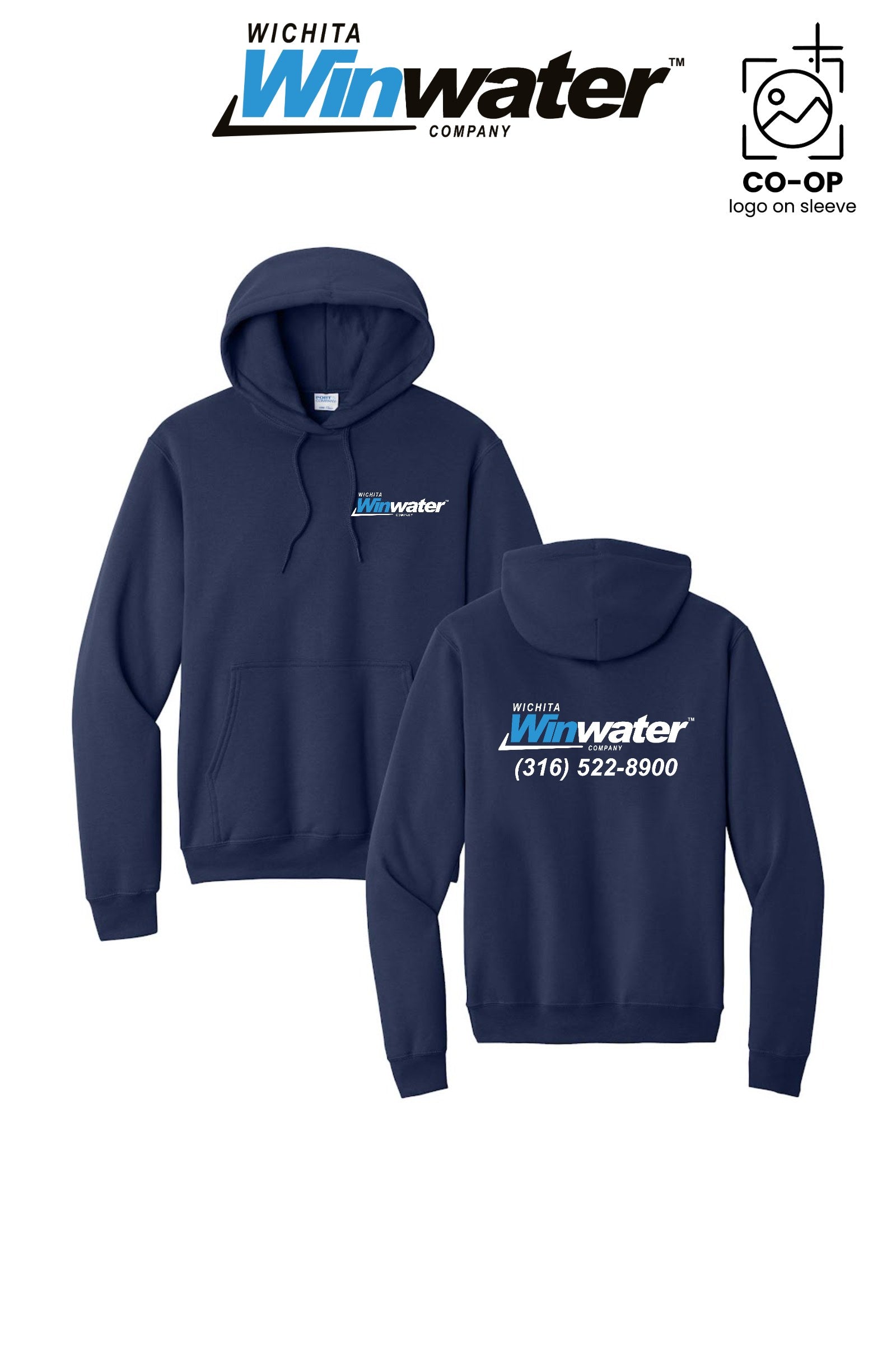 Port & Co™ Core Fleece Pullover Hooded Sweatshirt - Wichita Winwater