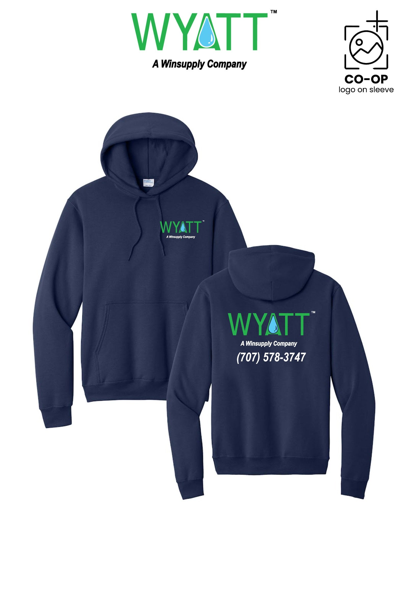 Port & Co™ Core Fleece Pullover Hooded Sweatshirt - Wyatt Irrigation of Santa Rosa