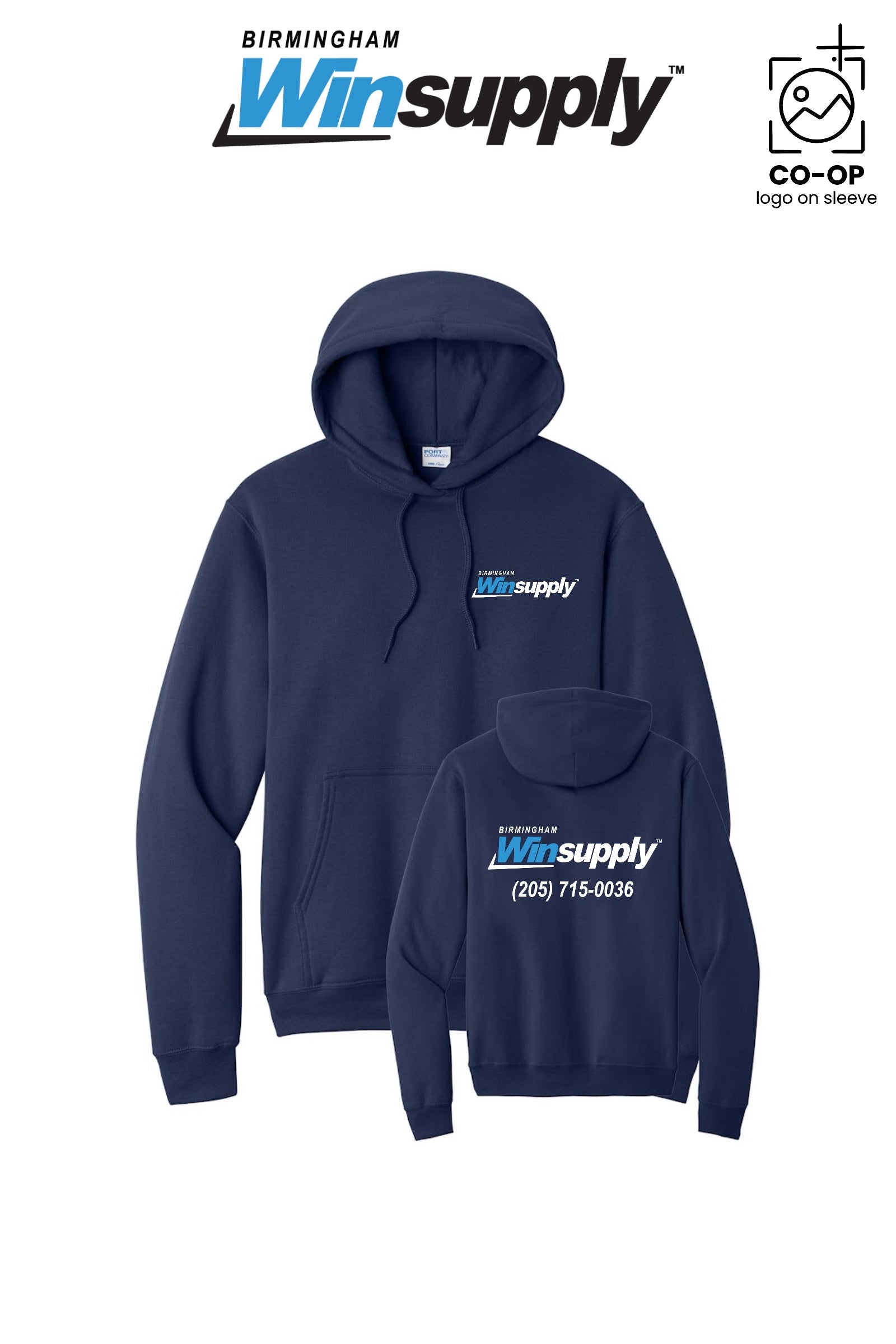 Port & Co™ Core Fleece Pullover Hooded Sweatshirt - Birmingham Winsupply