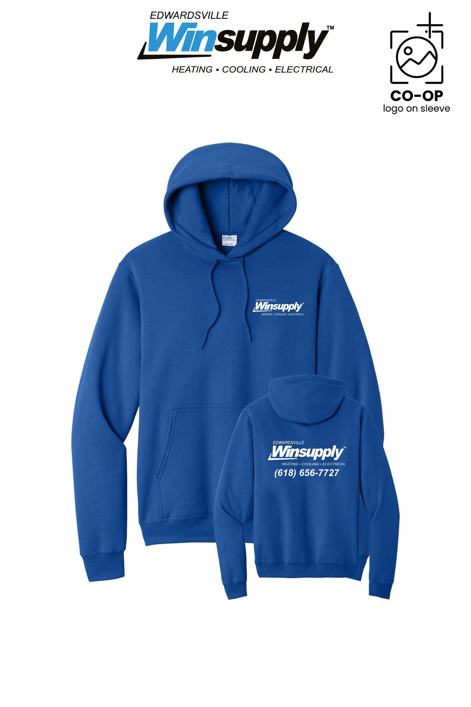 Port & Co™ Core Fleece Pullover Hooded Sweatshirt - Edwardsville Winsupply