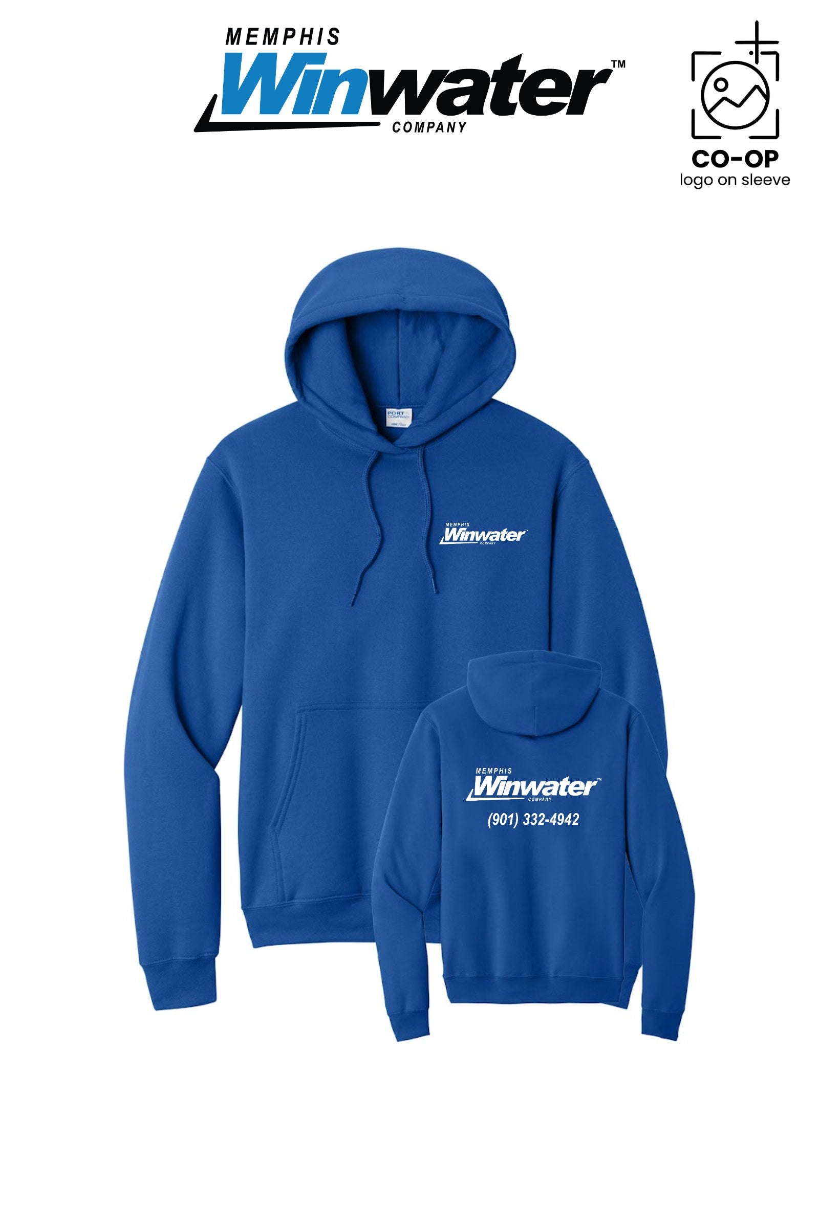 Port & Co™ Core Fleece Pullover Hooded Sweatshirt - Memphis Winwater