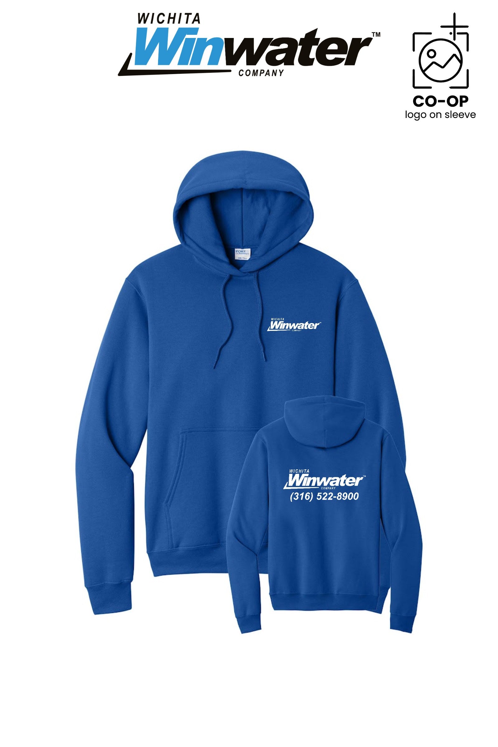 Port & Co™ Core Fleece Pullover Hooded Sweatshirt - Wichita Winwater