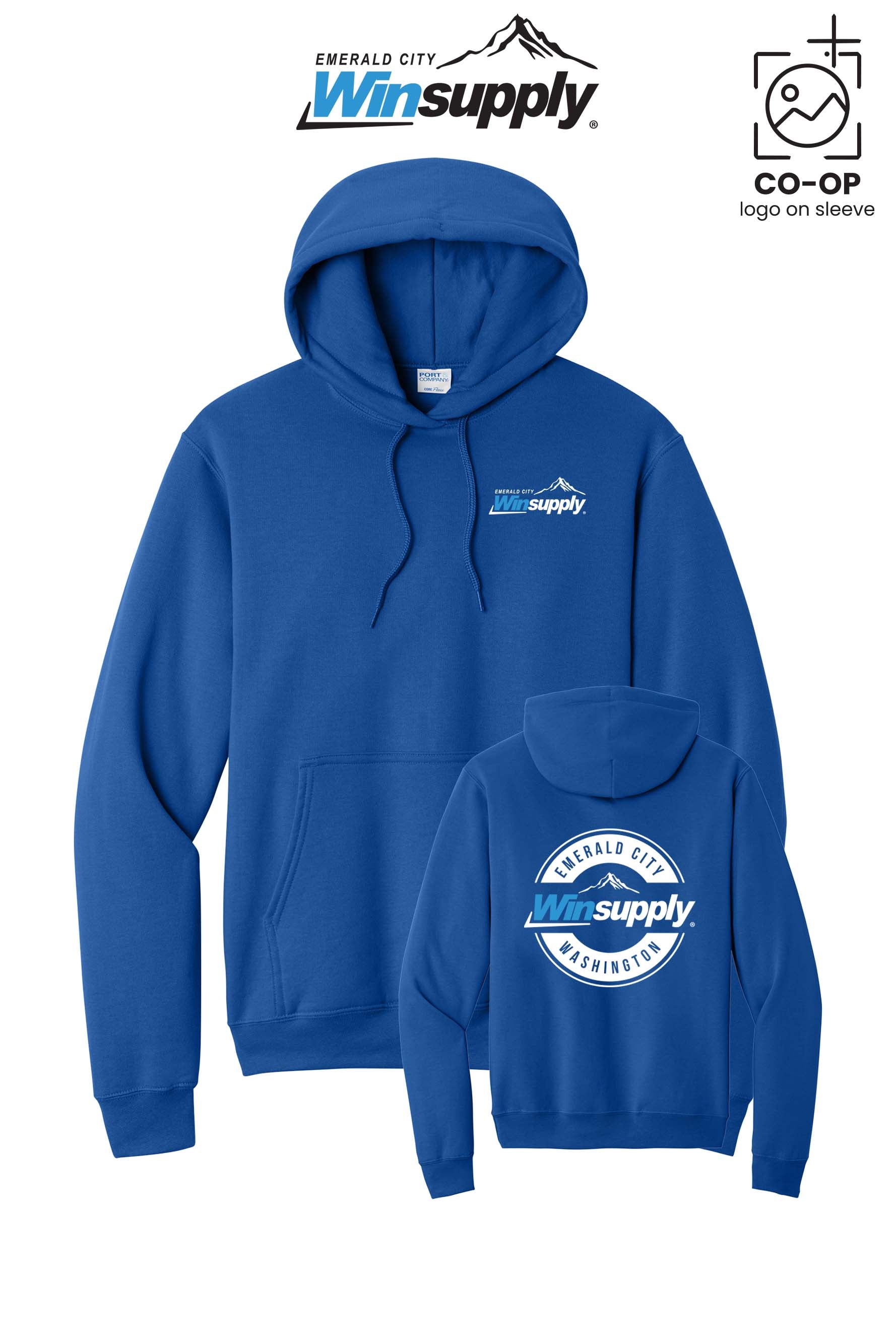 Port & Co™ Core Fleece Pullover Hooded Sweatshirt - Winsupply Emerald City
