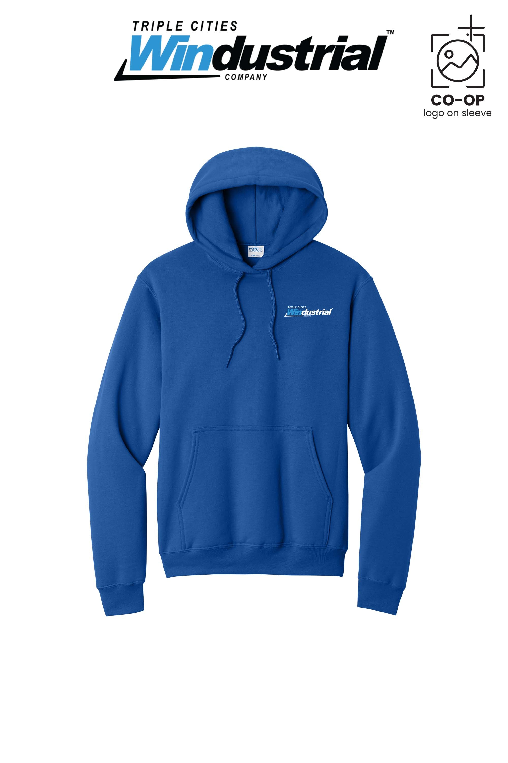 Port & Co™ Core Fleece Pullover Hooded Sweatshirt - Windustrial Triple Cities (Left Chest Only)