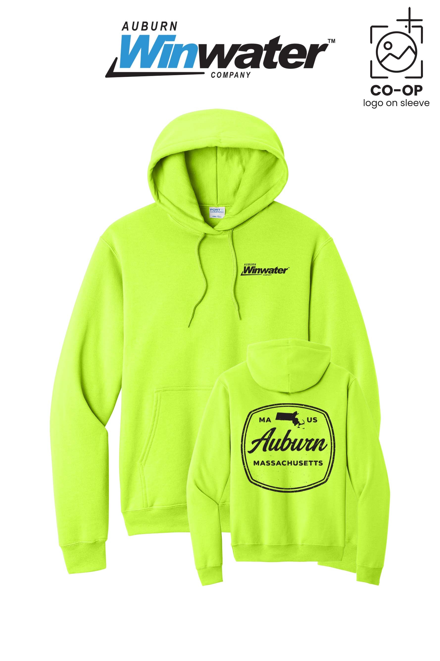 Port & Co™ Core Fleece Pullover Hooded Sweatshirt - Auburn Winwater