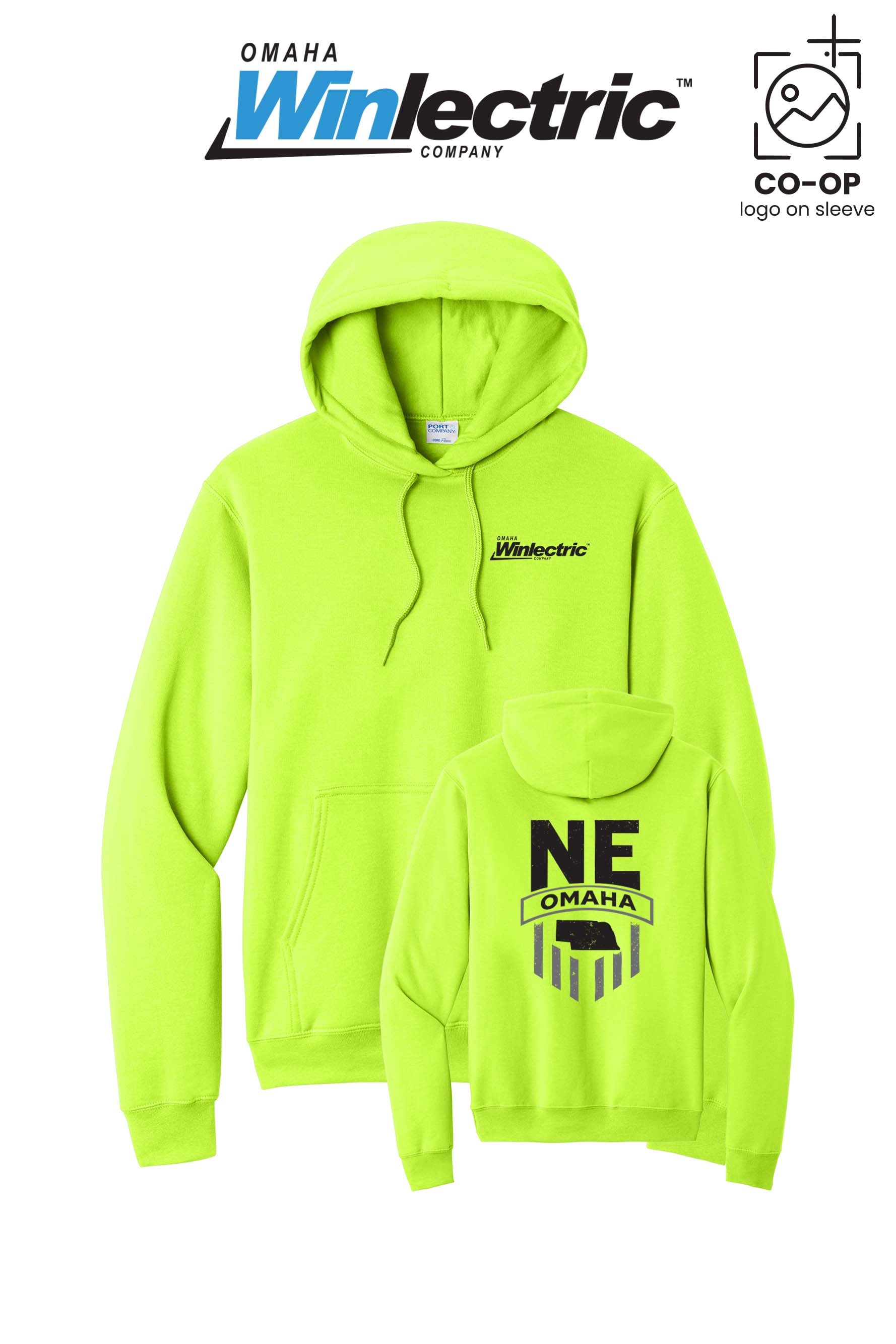 Port & Co™ Core Fleece Pullover Hooded Sweatshirt - Omaha Winlectric