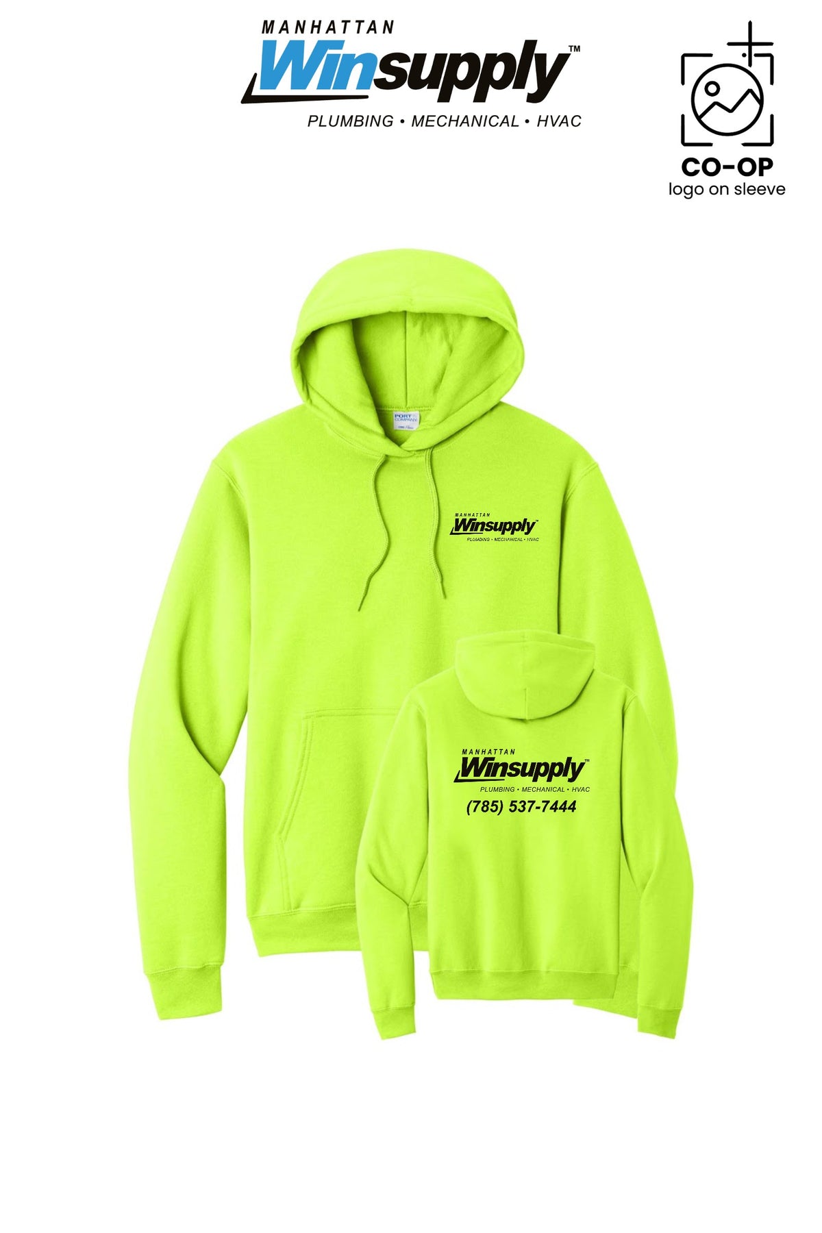 Port & Co™ Core Fleece Pullover Hooded Sweatshirt - Manhattan Winsupply